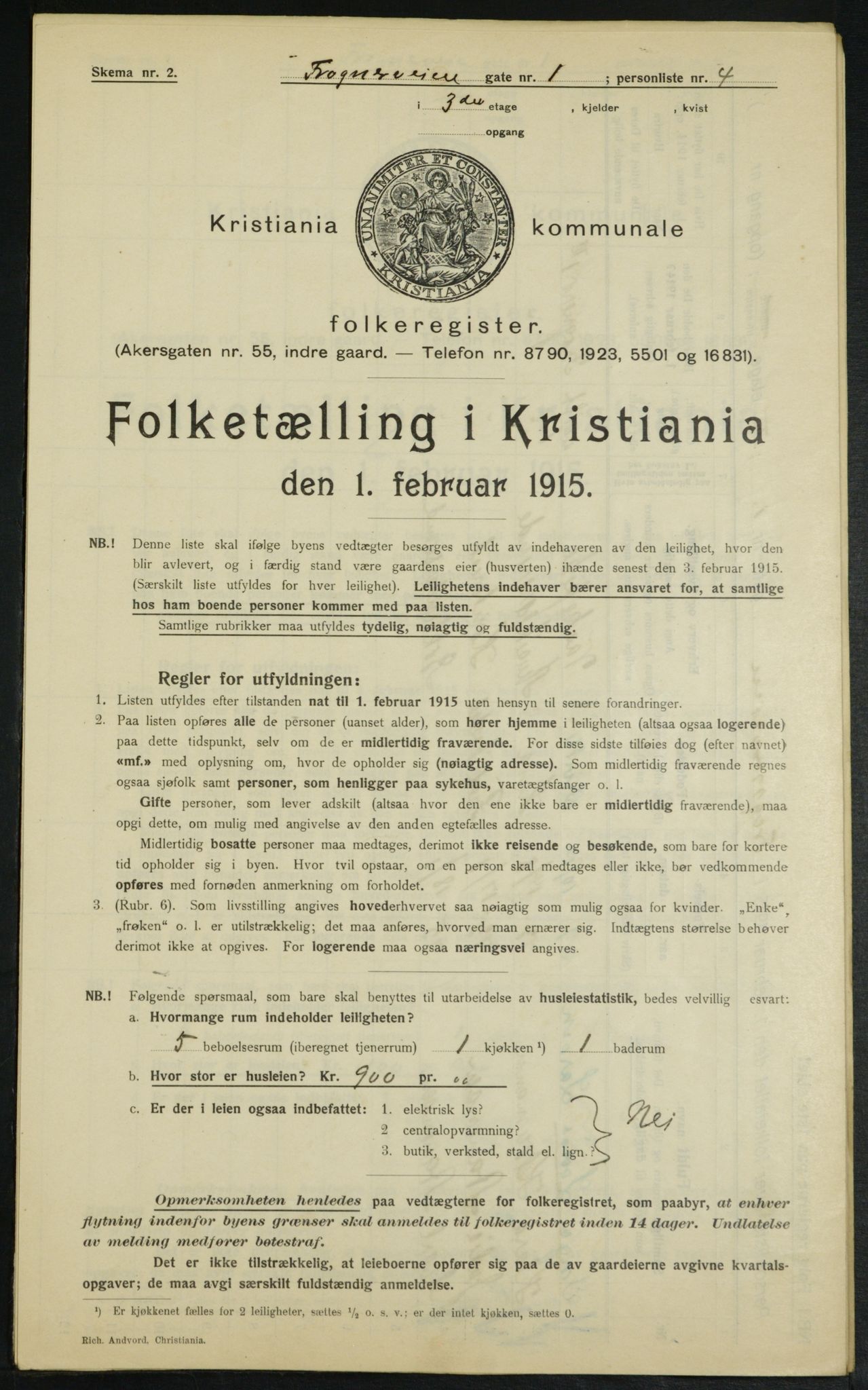 OBA, Kommunal folketelling 1.2.1915 for Kristiania, 1915, s. 26777