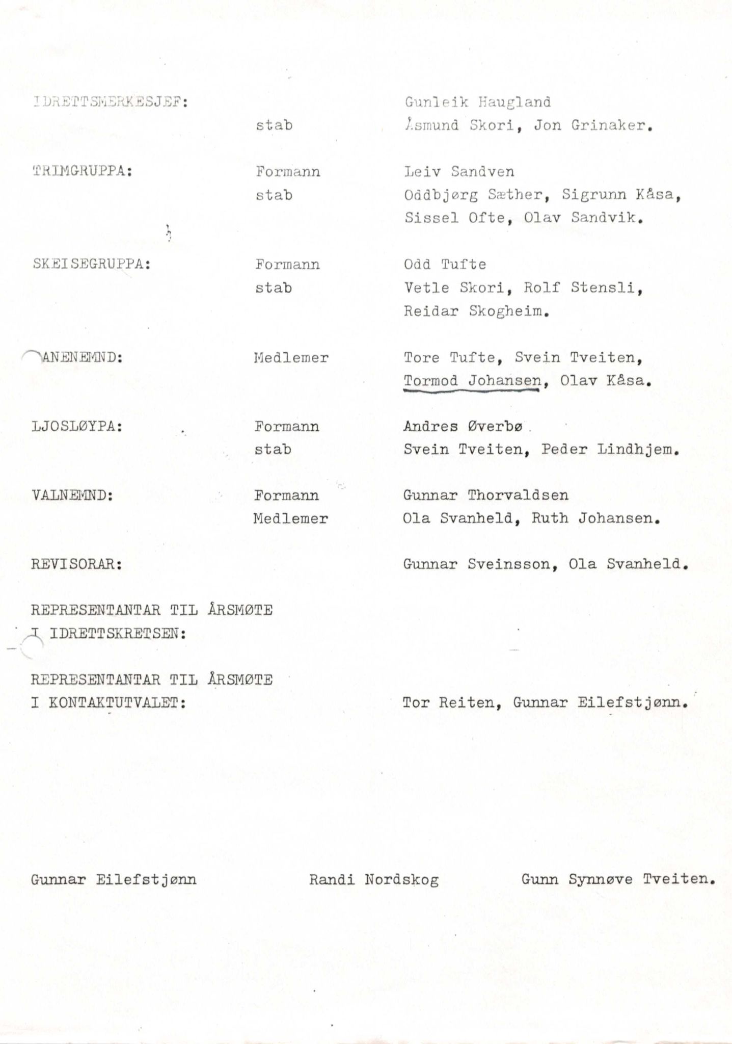 Seljord Idrettslag, VTM/A-1034/A/Ab/L0001: Årsmeldingar, 1979