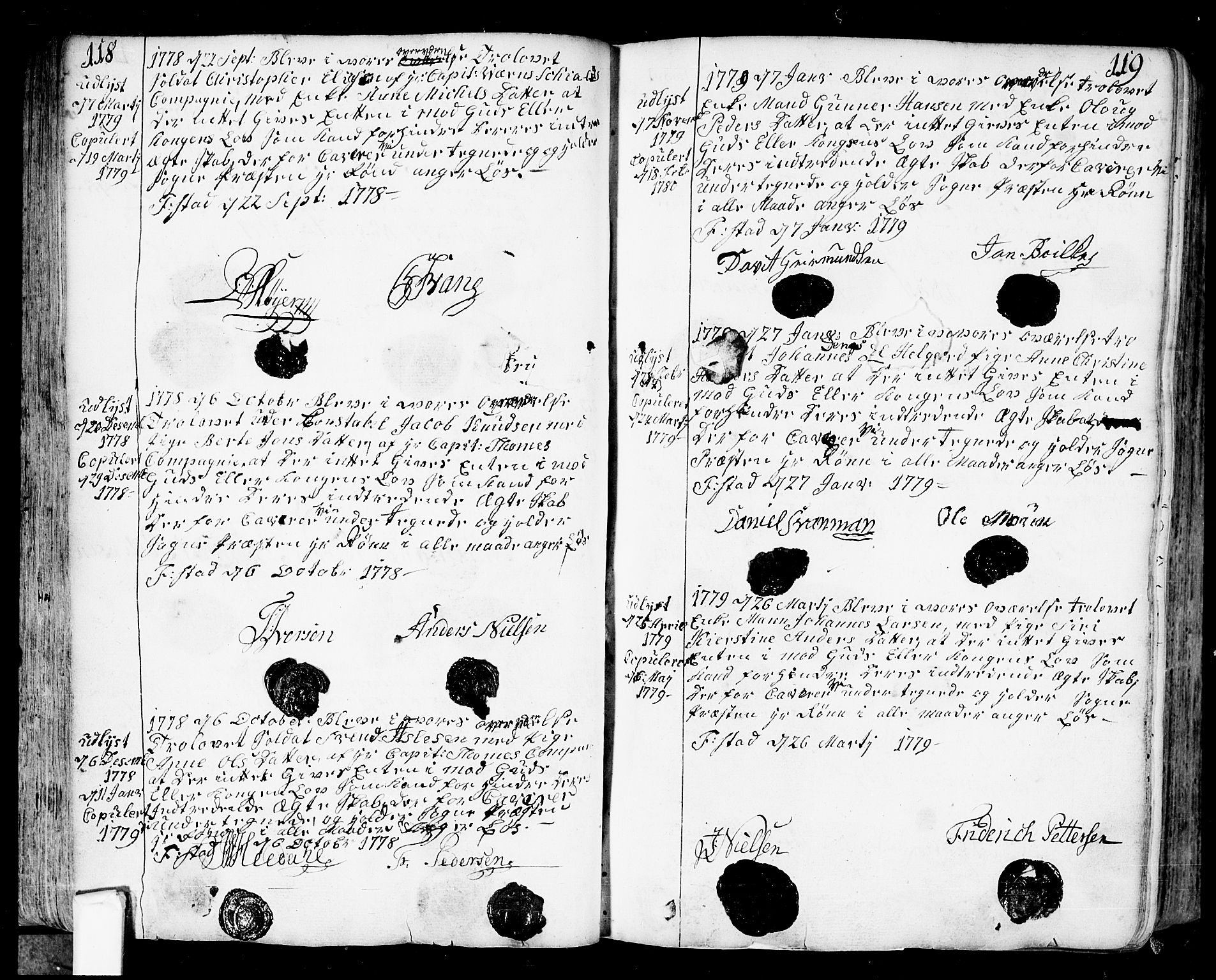 Fredrikstad prestekontor Kirkebøker, AV/SAO-A-11082/F/Fa/L0002: Ministerialbok nr. 2, 1750-1804, s. 118-119