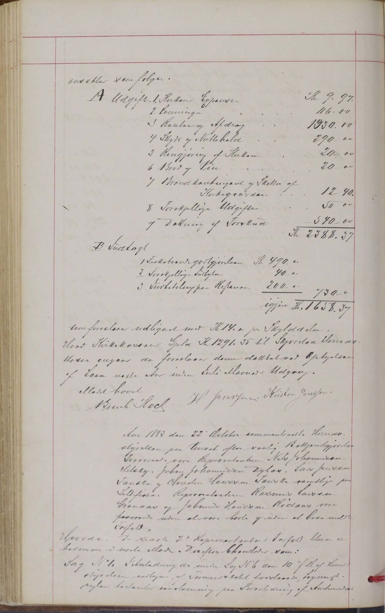 Skjerstad kommune. Formannskap, AIN/K-18421.150/100/L0002: Møtebok for Skjerstad formannskap, 1876-1889