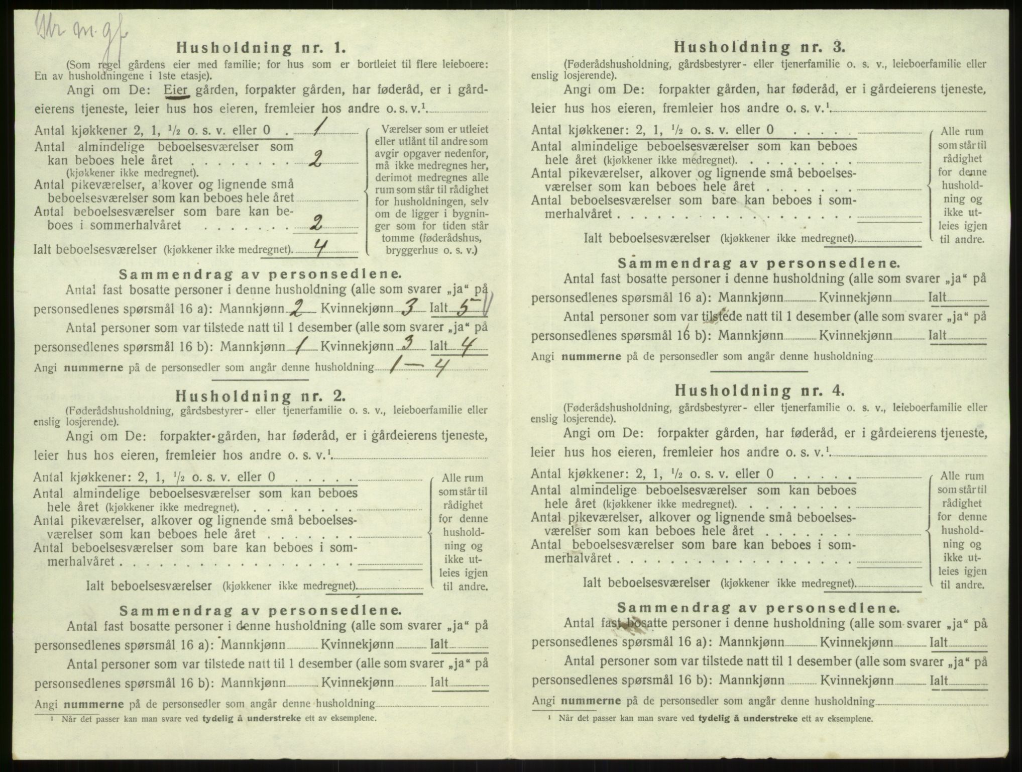 SAB, Folketelling 1920 for 1264 Austrheim herred, 1920, s. 644