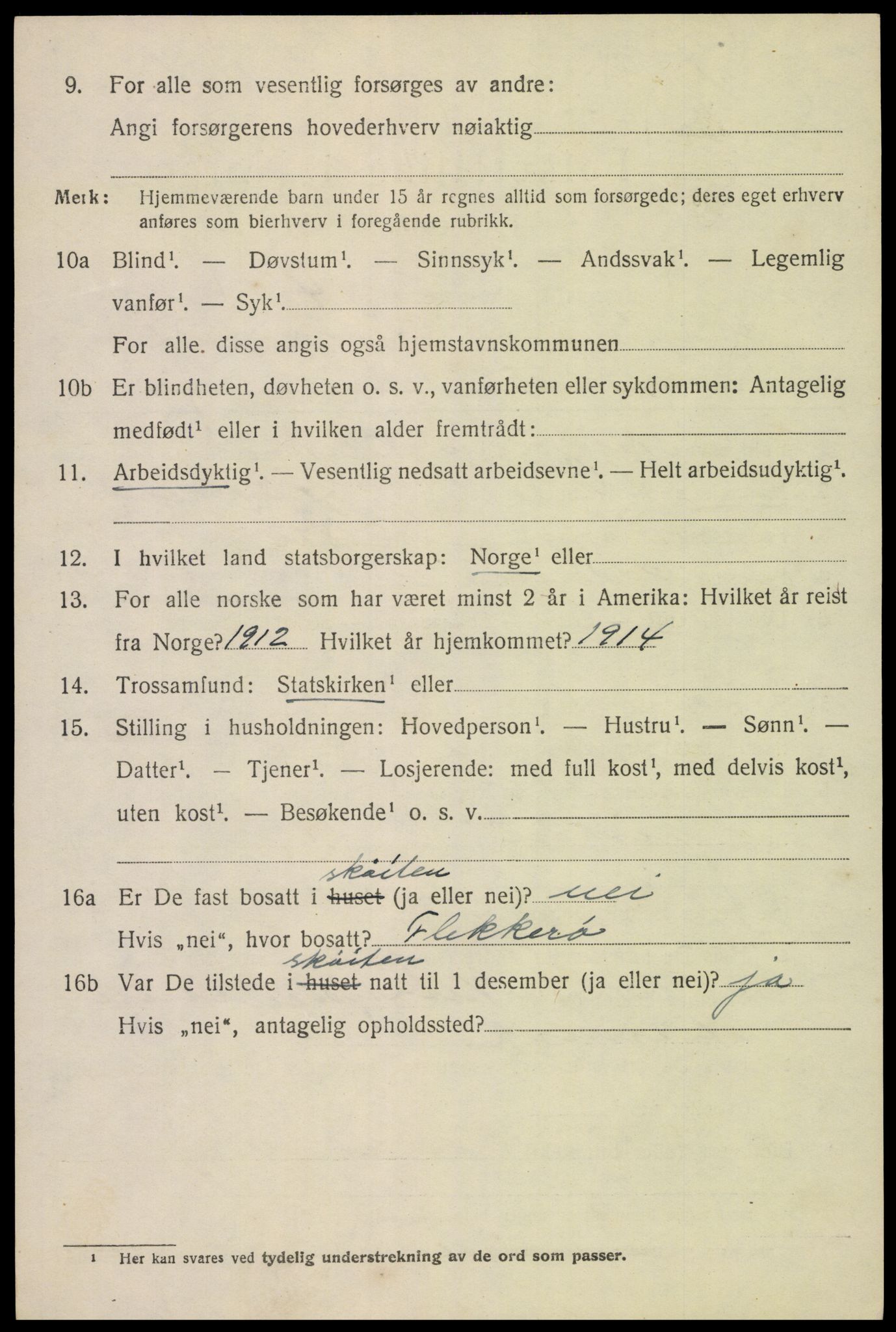 SAK, Folketelling 1920 for 1011 Randesund herred, 1920, s. 2307