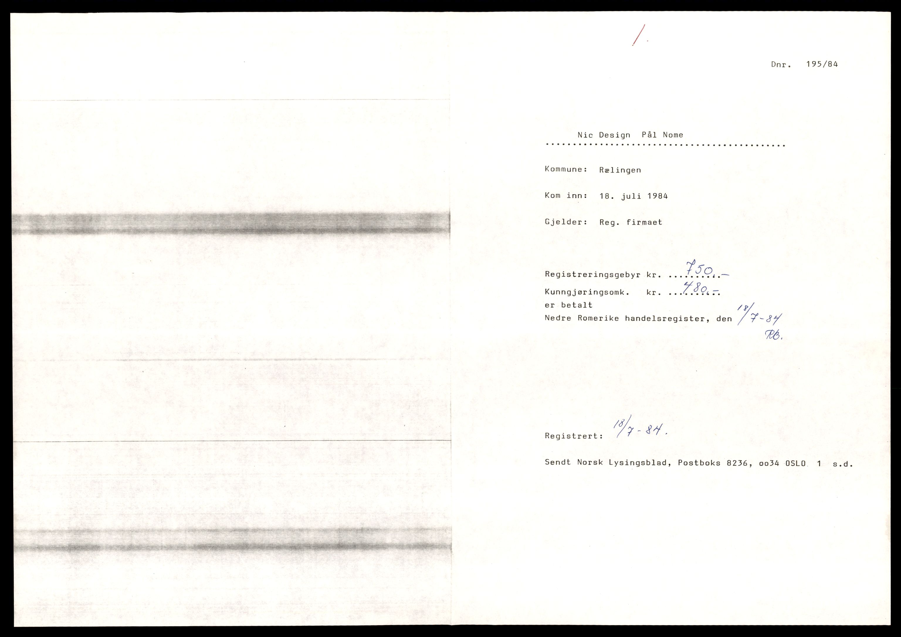 Nedre Romerike sorenskriveri, SAT/A-10469/K/Ke/Kea/L0016: Enkeltmannsforetak, aksjeselskap og andelslag, Ni - Norsk L, 1944-1992