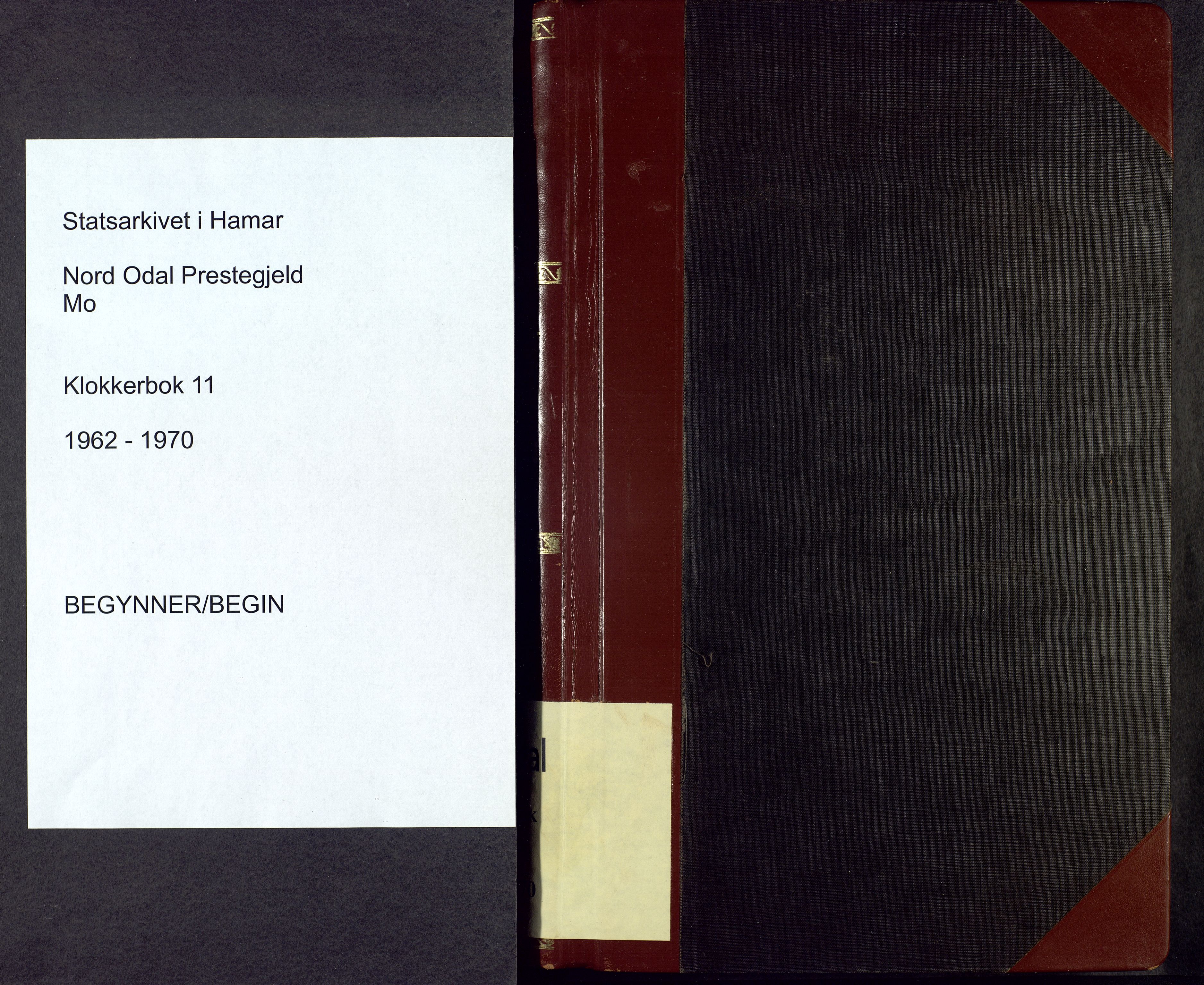 Nord-Odal prestekontor, AV/SAH-PREST-032/H/Ha/Hab/L0011: Klokkerbok nr. 11, 1962-1970