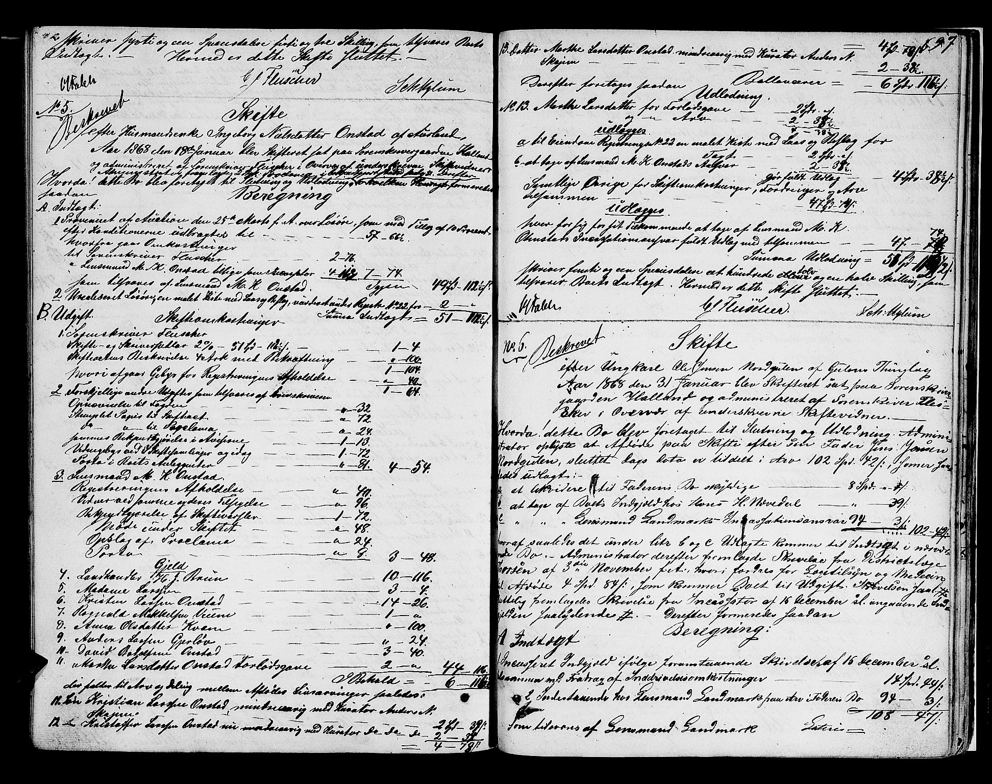 Ytre Sogn tingrett, AV/SAB-A-2601/1/H/Hc/L0001a: Skifteutlodningsprotokoll, 1853-1868, s. 696b-697a