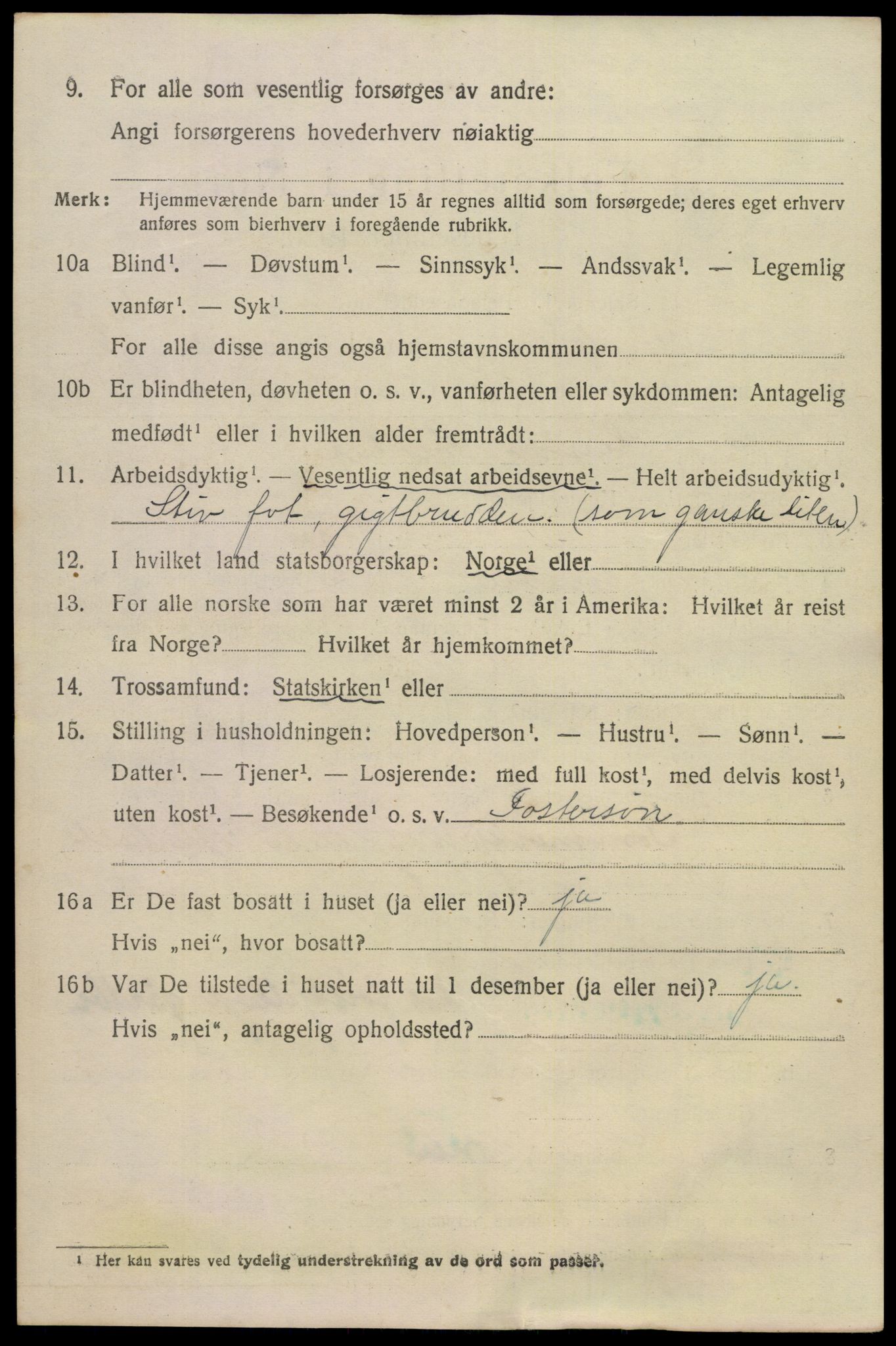 SAKO, Folketelling 1920 for 0814 Bamble herred, 1920, s. 4312
