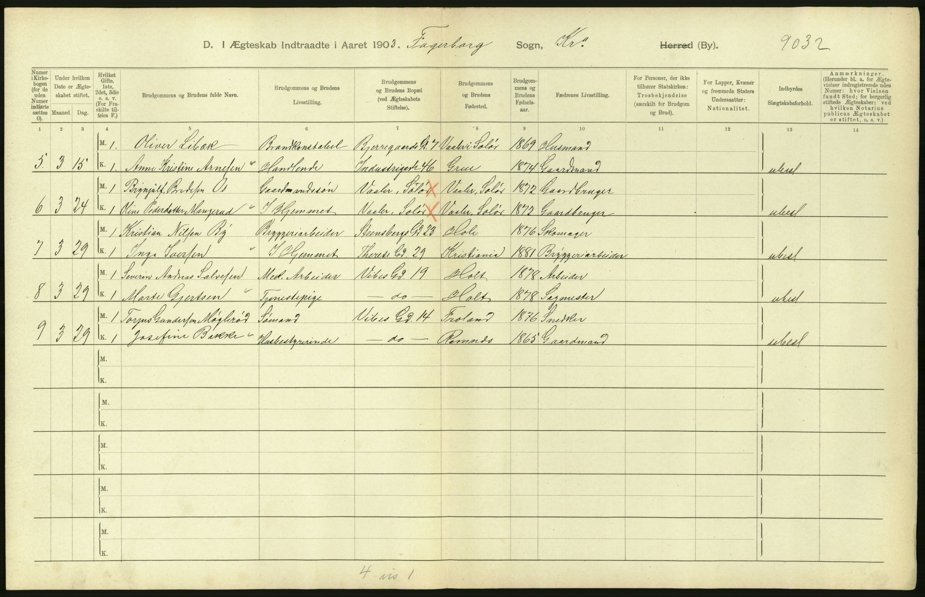 Statistisk sentralbyrå, Sosiodemografiske emner, Befolkning, AV/RA-S-2228/D/Df/Dfa/Dfaa/L0004: Kristiania: Gifte, døde, 1903, s. 730