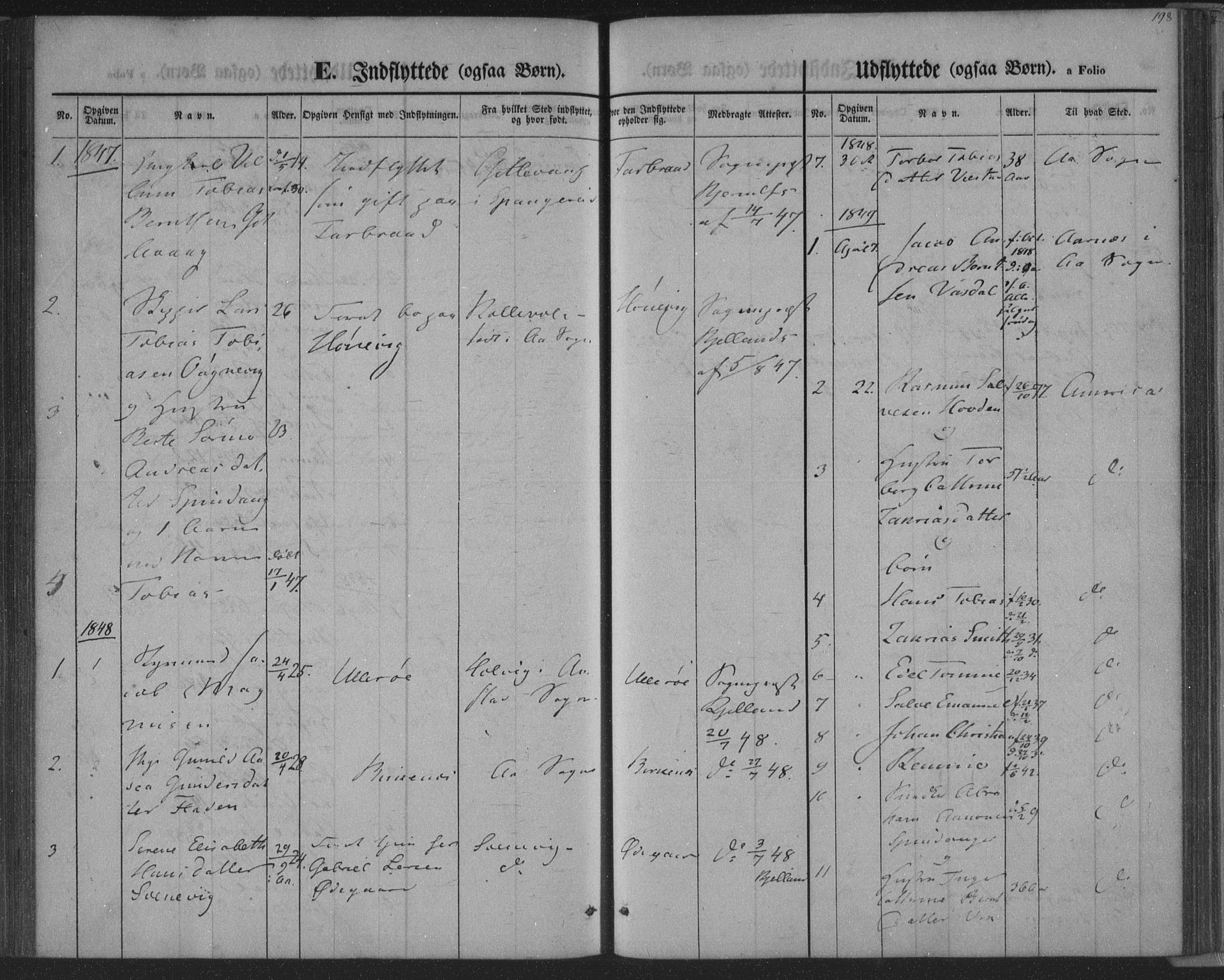 Herad sokneprestkontor, AV/SAK-1111-0018/F/Fa/Fab/L0003: Ministerialbok nr. A 3, 1844-1853, s. 198