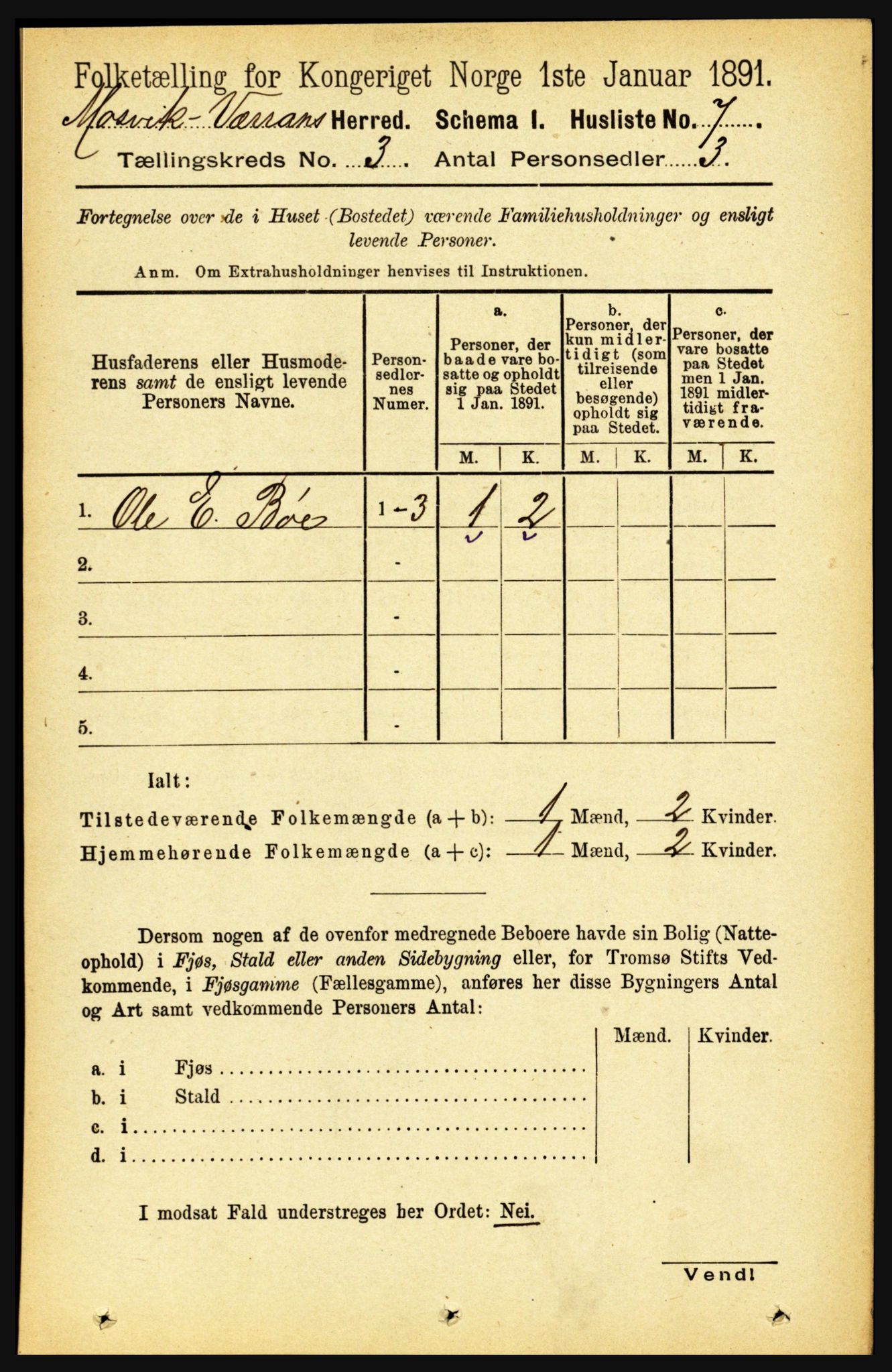 RA, Folketelling 1891 for 1723 Mosvik og Verran herred, 1891, s. 879