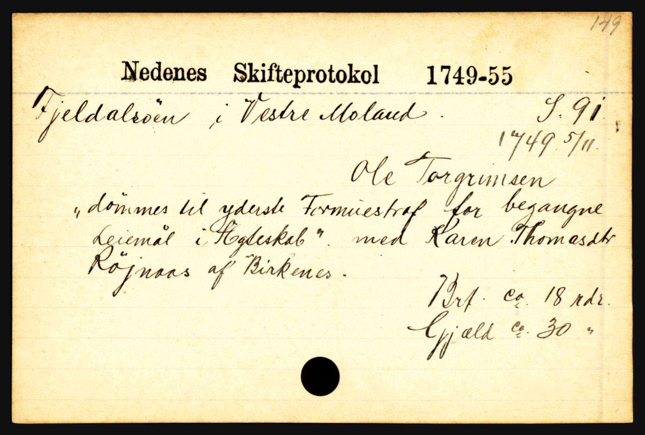 Nedenes sorenskriveri før 1824, AV/SAK-1221-0007/H, s. 6825