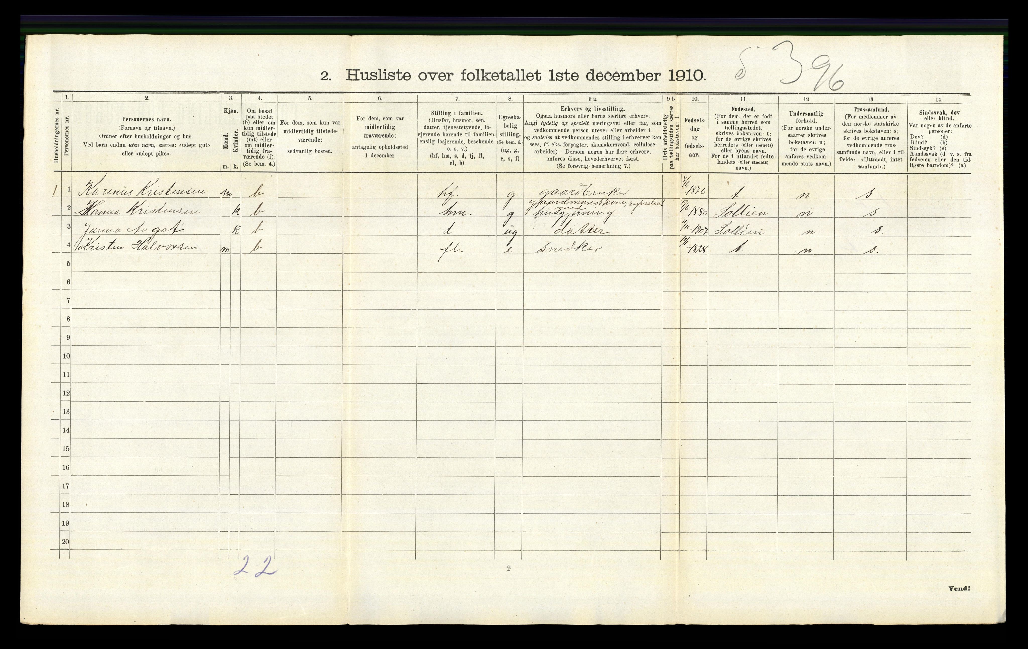 RA, Folketelling 1910 for 0430 Stor-Elvdal herred, 1910, s. 1134