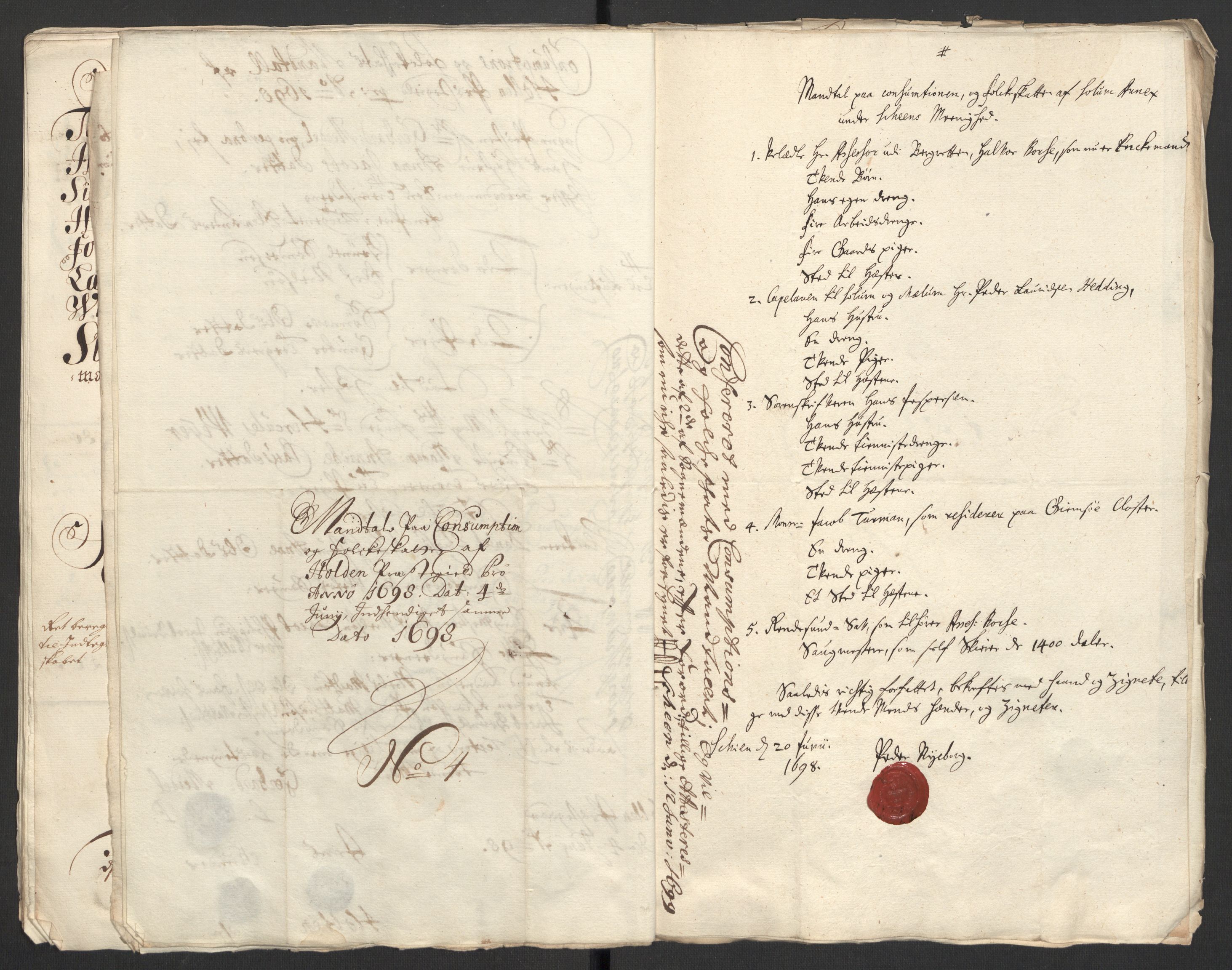 Rentekammeret inntil 1814, Reviderte regnskaper, Fogderegnskap, AV/RA-EA-4092/R36/L2099: Fogderegnskap Øvre og Nedre Telemark og Bamble, 1698, s. 21