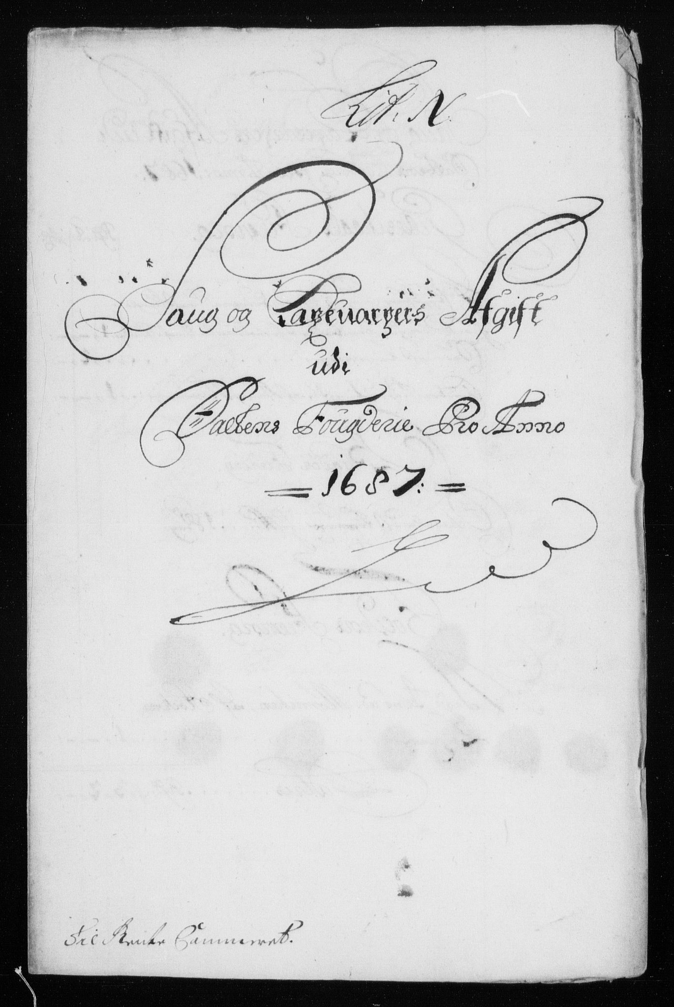 Rentekammeret inntil 1814, Reviderte regnskaper, Stiftamtstueregnskaper, Trondheim stiftamt og Nordland amt, RA/EA-6044/R/Rh/L0009: Nordland amt, 1687