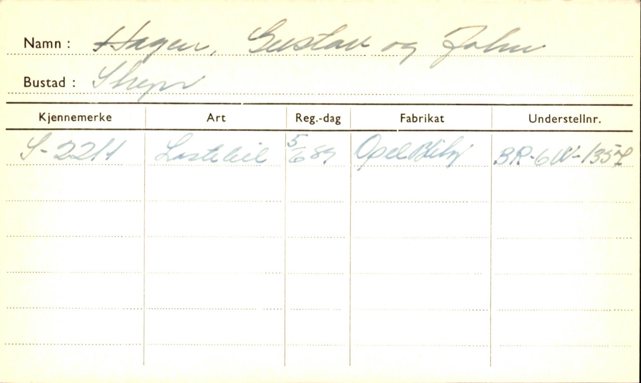 Statens vegvesen, Sogn og Fjordane vegkontor, AV/SAB-A-5301/4/F/L0001A: Eigarregister Fjordane til 1.6.1961, 1930-1961, s. 44