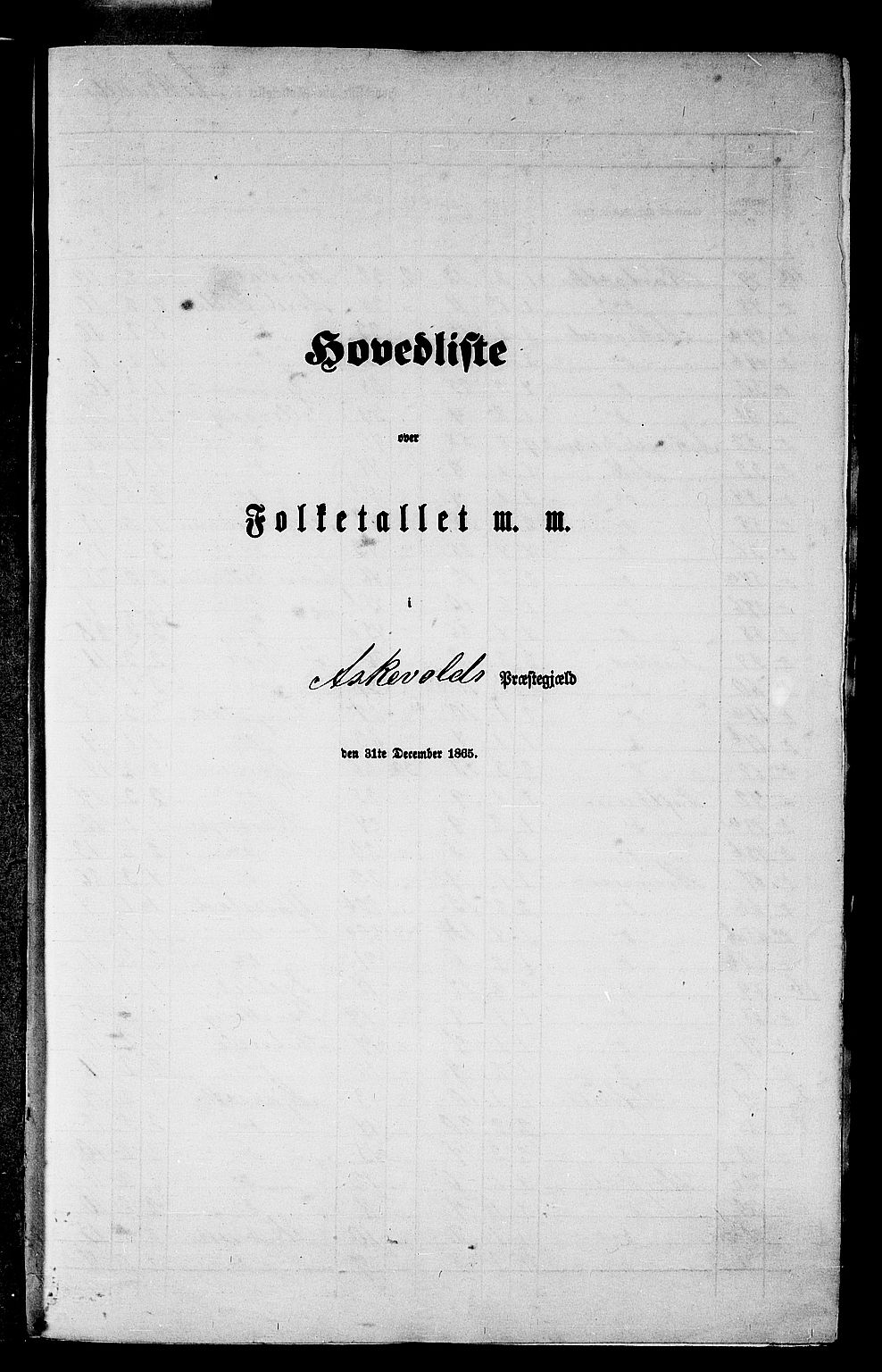 RA, Folketelling 1865 for 1428P Askvoll prestegjeld, 1865, s. 5