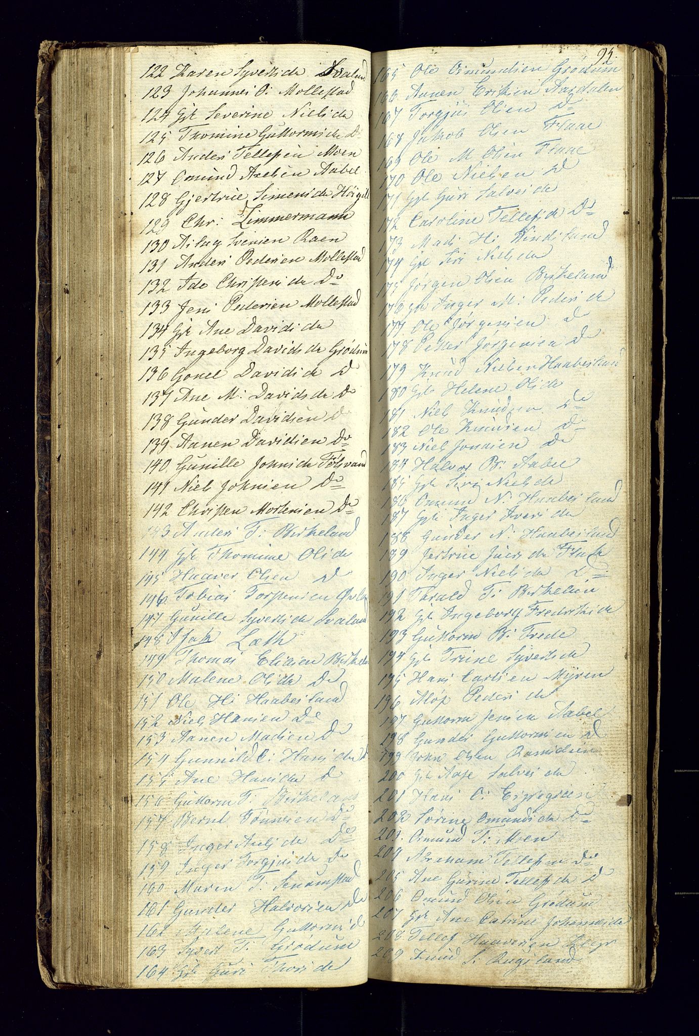 Birkenes sokneprestkontor, AV/SAK-1111-0004/F/Fc/L0002: Kommunikantprotokoll nr. C-2, 1839-1849, s. 95