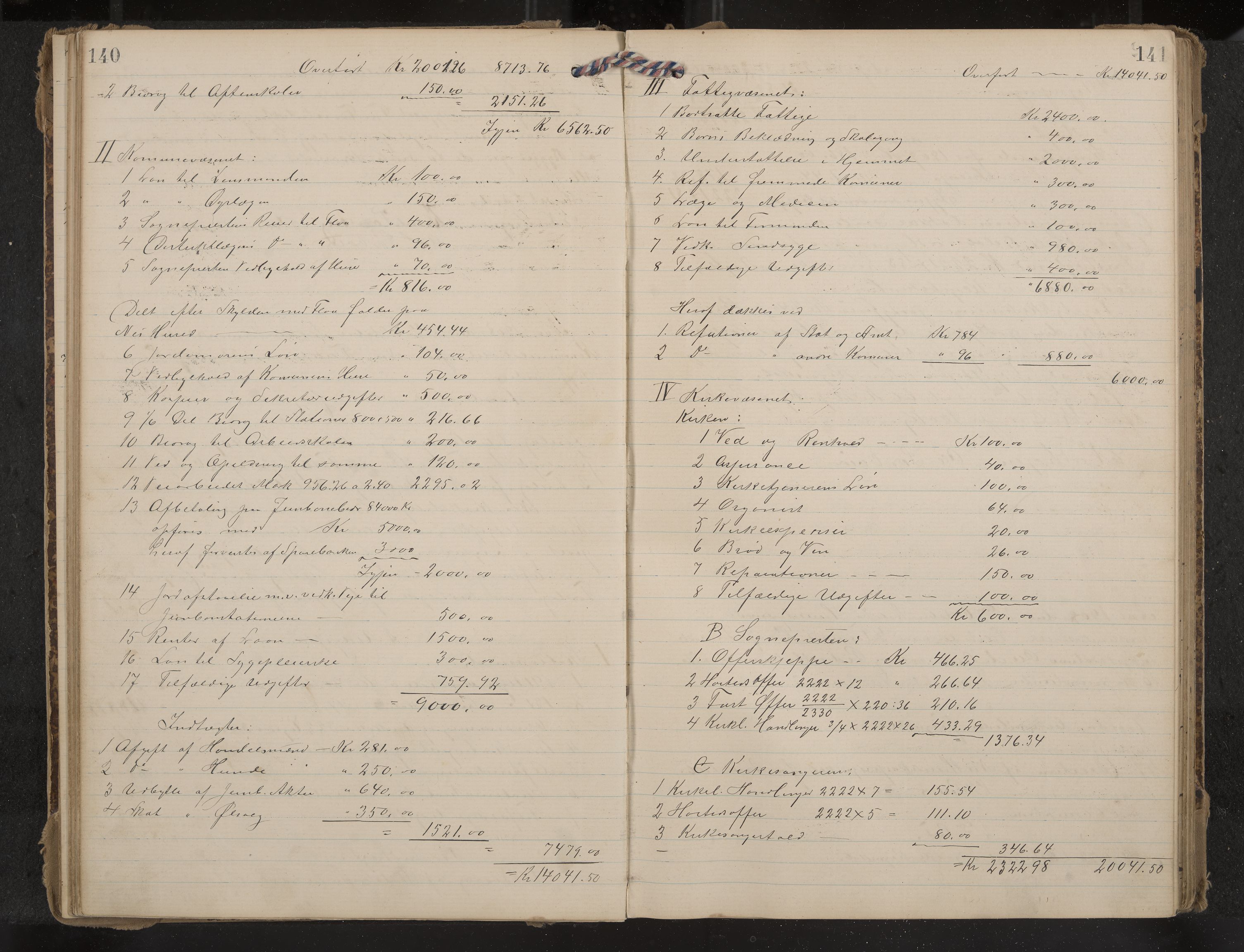 Nes formannskap og sentraladministrasjon, IKAK/0616021-1/A/Aa/L0004: Møtebok med register, 1904-1914, s. 140-141