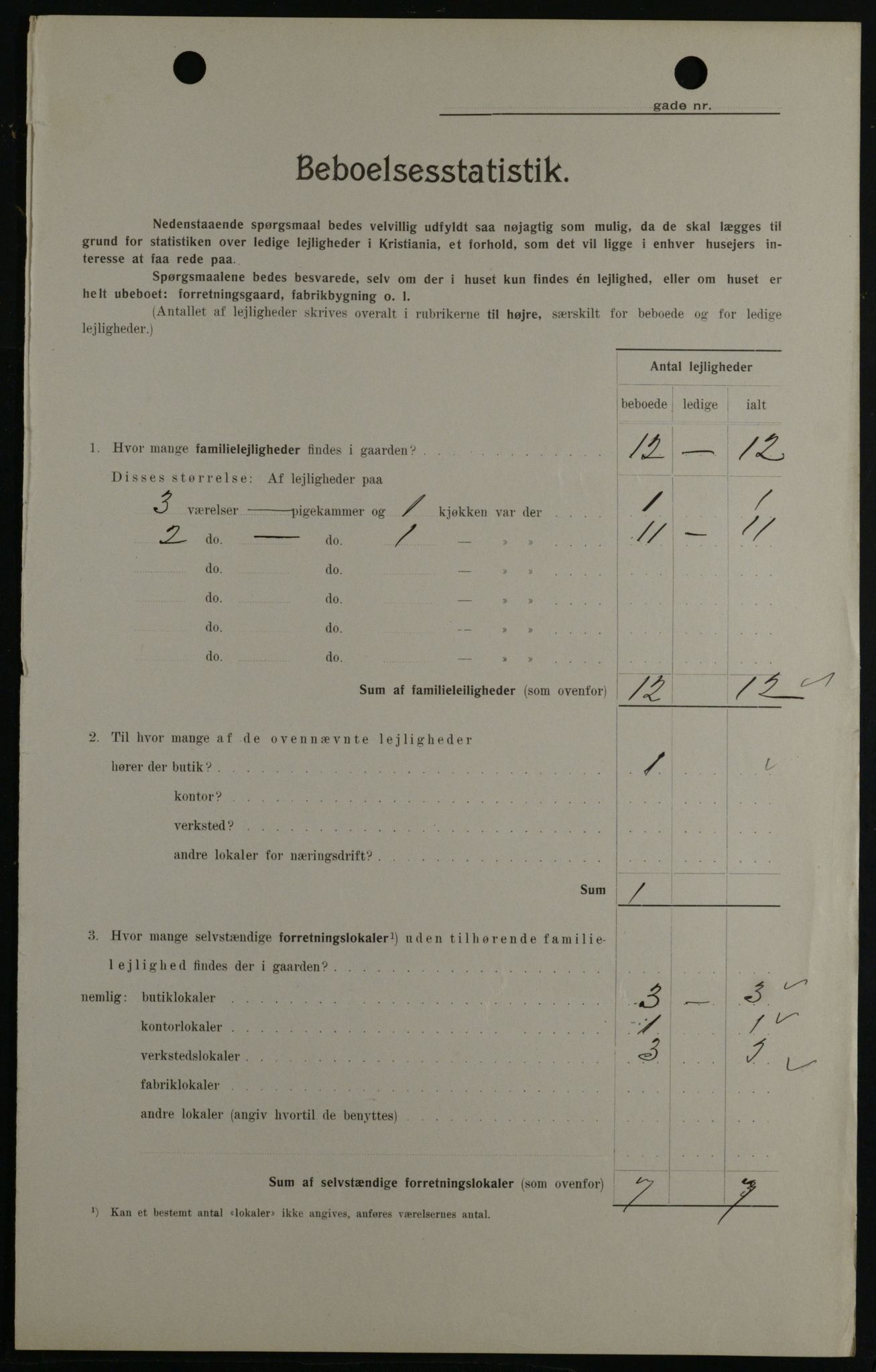 OBA, Kommunal folketelling 1.2.1908 for Kristiania kjøpstad, 1908, s. 5239