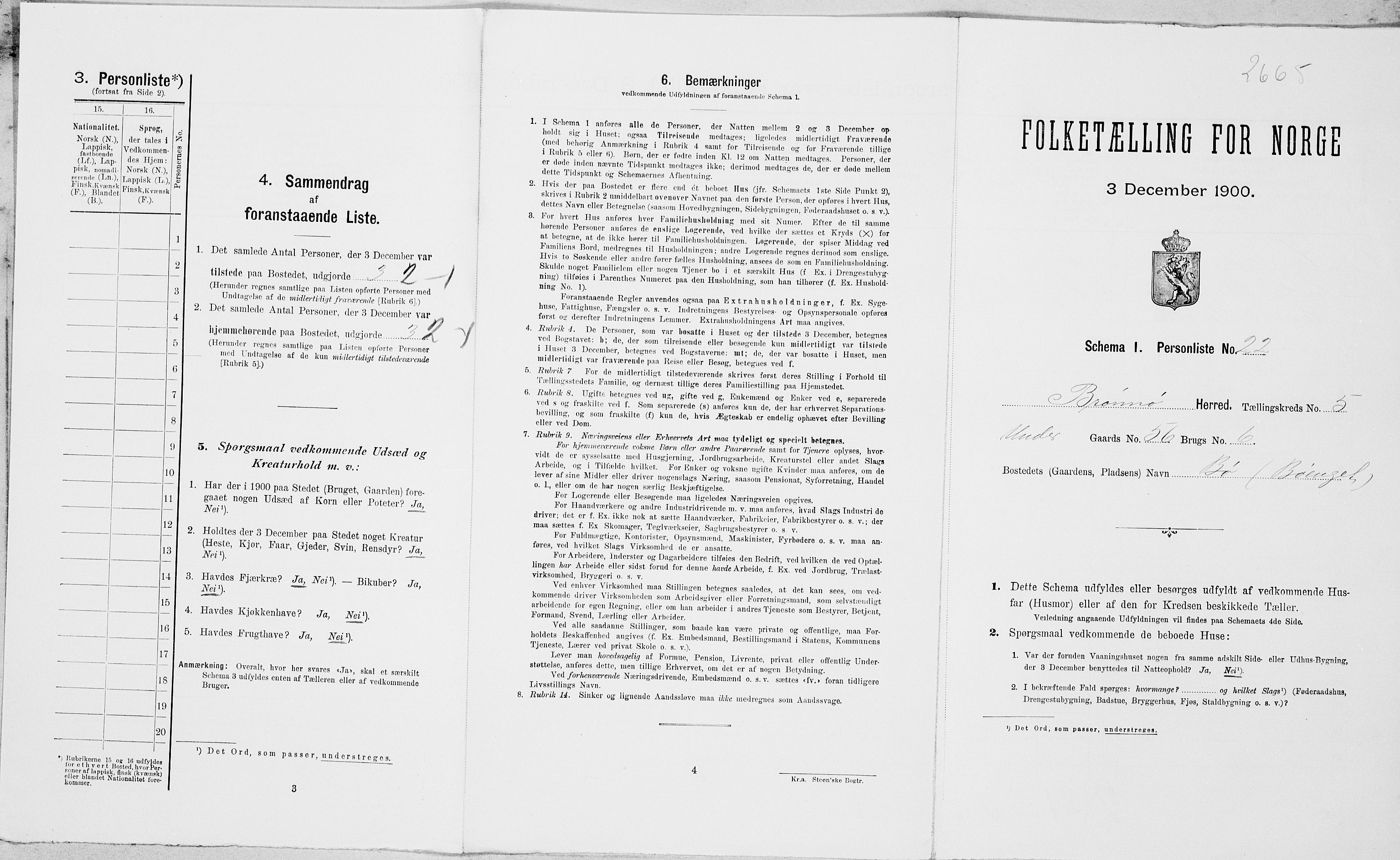 SAT, Folketelling 1900 for 1814 Brønnøy herred, 1900, s. 599