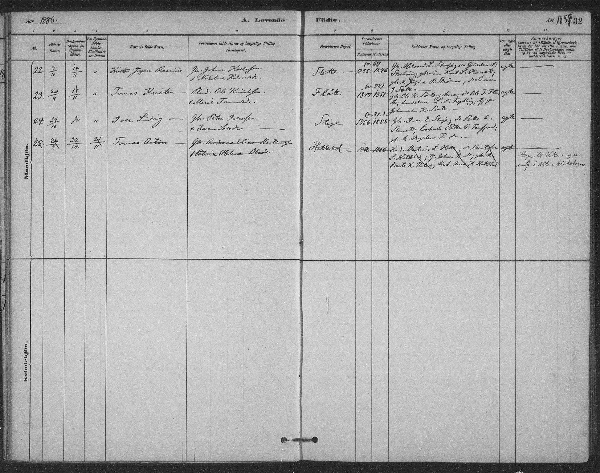 Ministerialprotokoller, klokkerbøker og fødselsregistre - Møre og Romsdal, AV/SAT-A-1454/524/L0356: Ministerialbok nr. 524A08, 1880-1899, s. 32