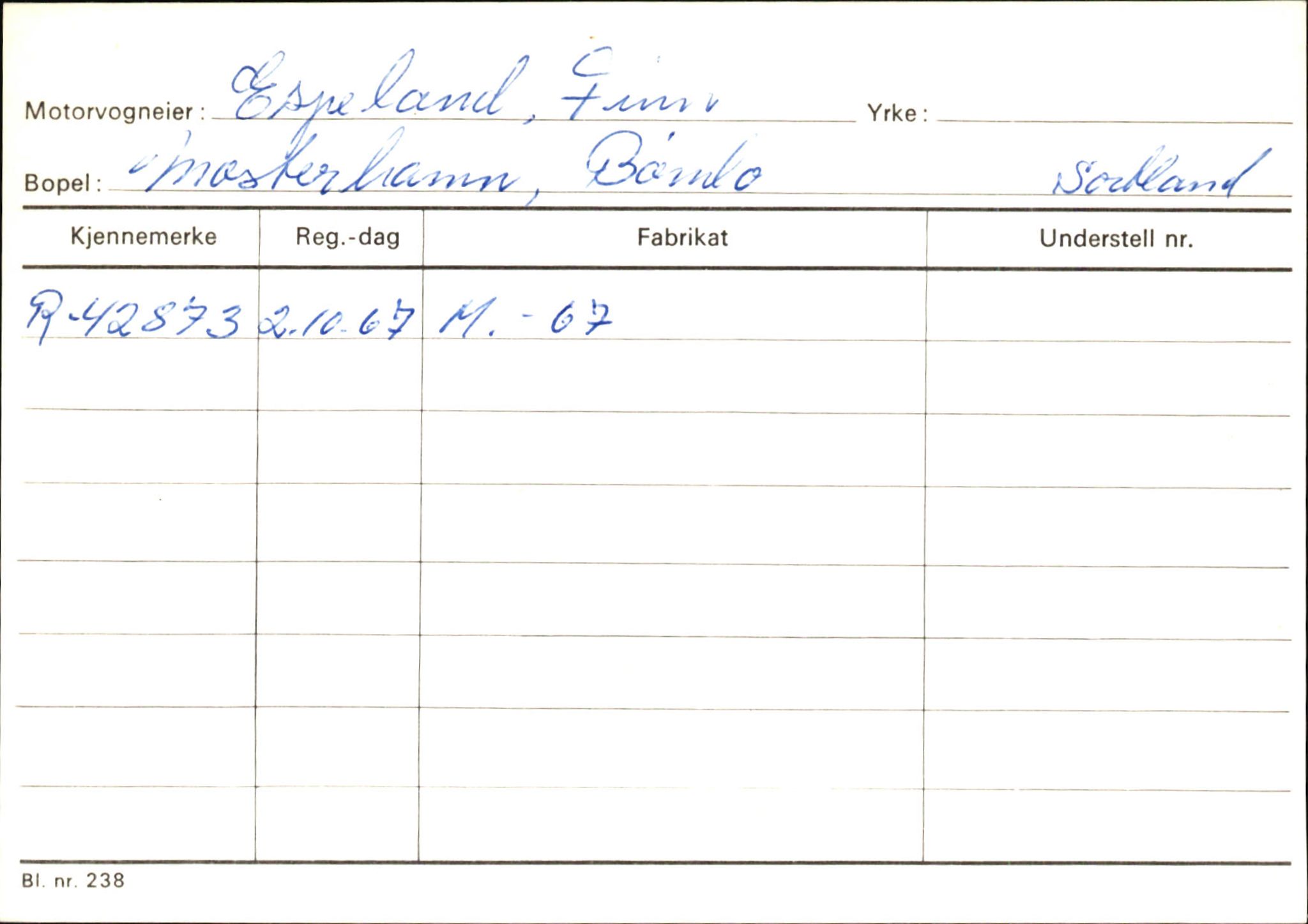 Statens vegvesen, Hordaland vegkontor, AV/SAB-A-5201/2/Ha/L0012: R-eierkort E-F, 1920-1971, s. 85