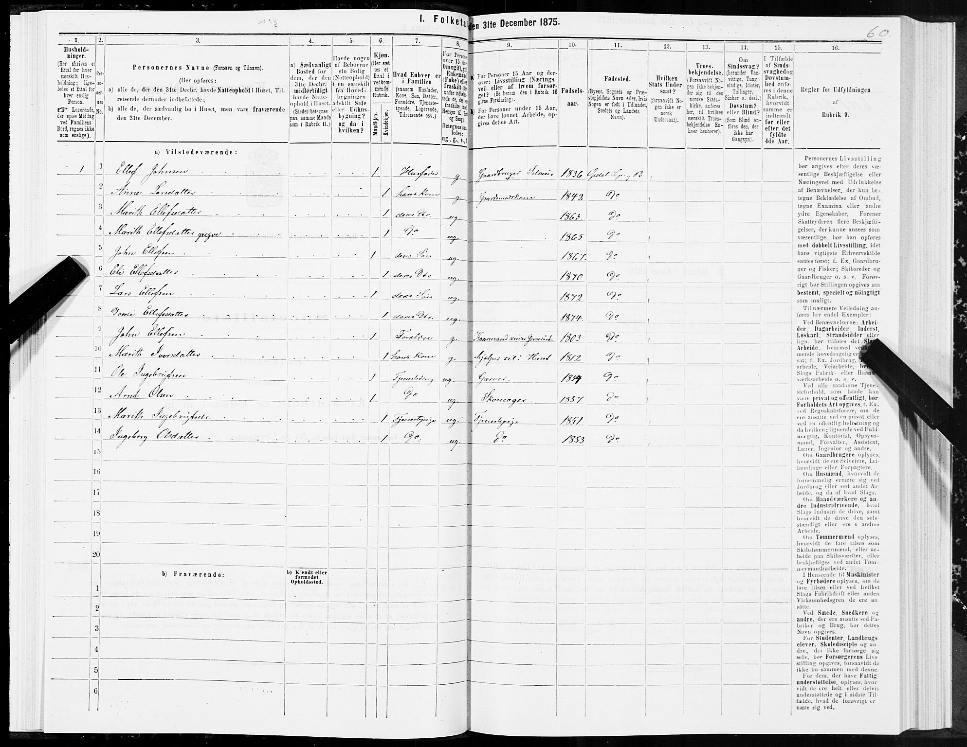 SAT, Folketelling 1875 for 1634P Oppdal prestegjeld, 1875, s. 5060