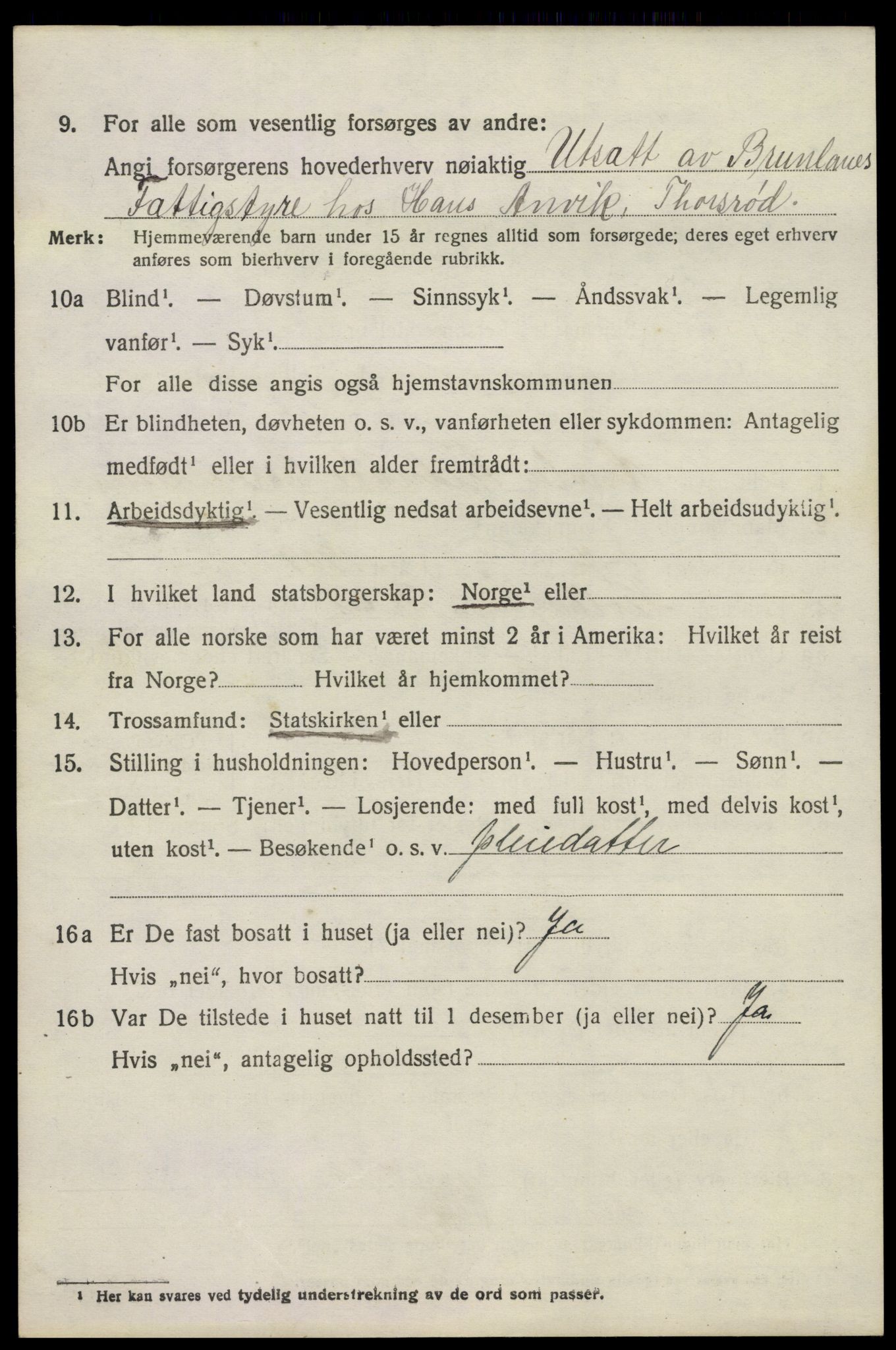 SAKO, Folketelling 1920 for 0726 Brunlanes herred, 1920, s. 4492