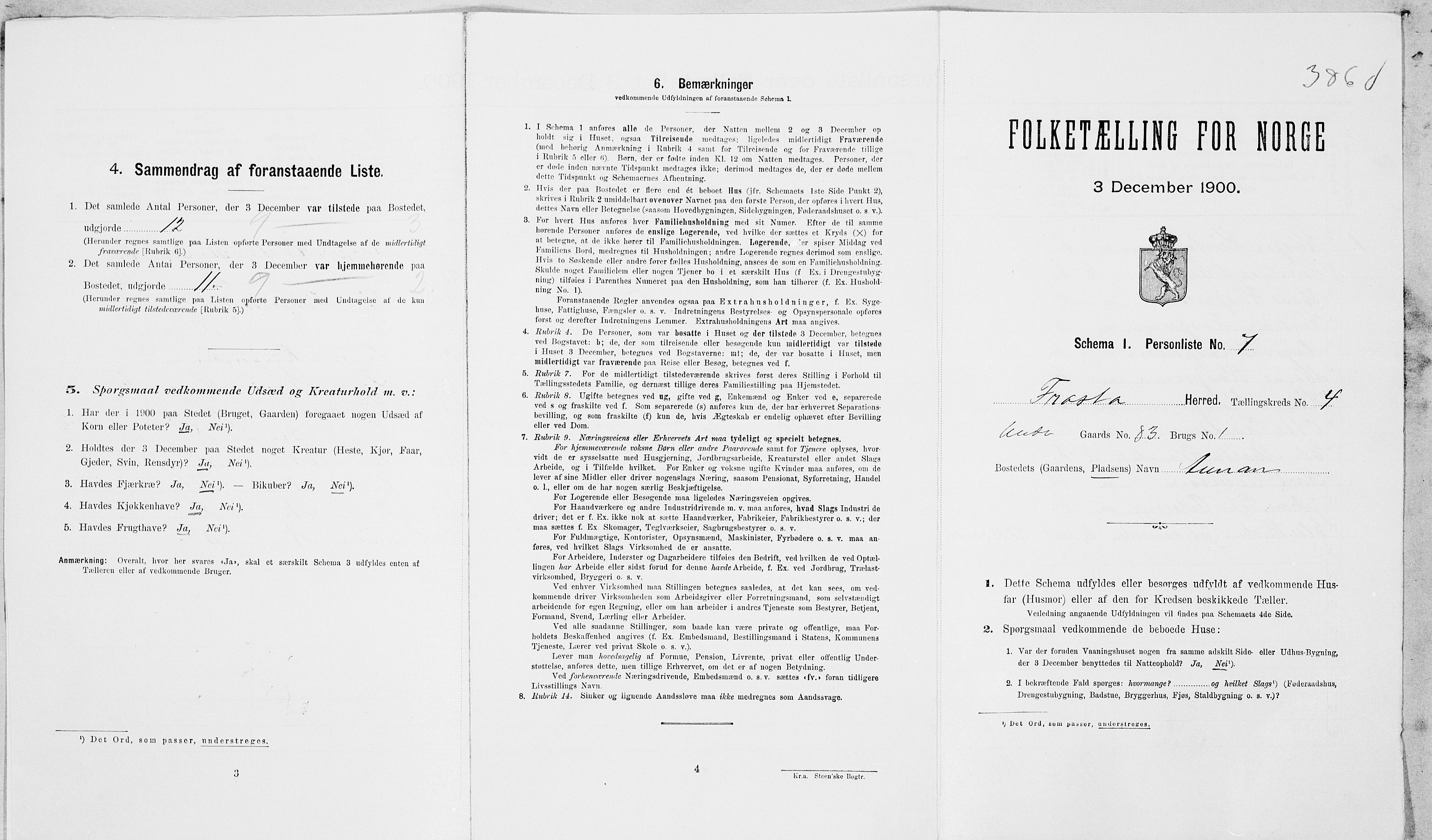 SAT, Folketelling 1900 for 1717 Frosta herred, 1900, s. 431