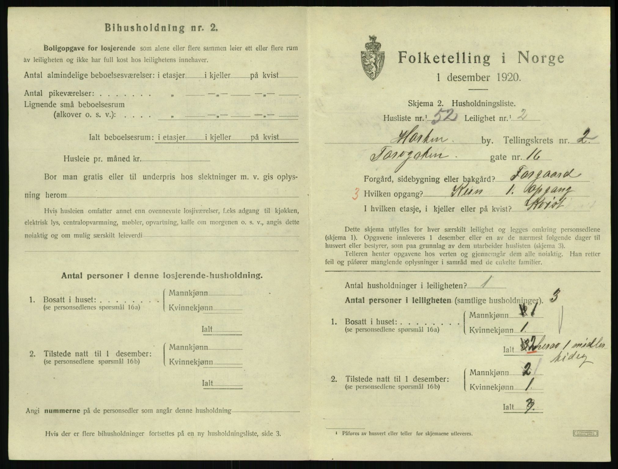 SAKO, Folketelling 1920 for 0703 Horten kjøpstad, 1920, s. 3515