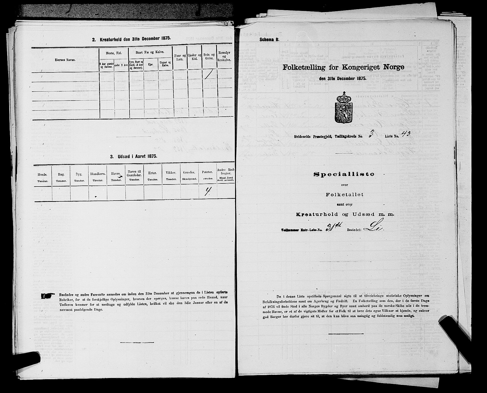 SAKO, Folketelling 1875 for 0829P Kviteseid prestegjeld, 1875, s. 371