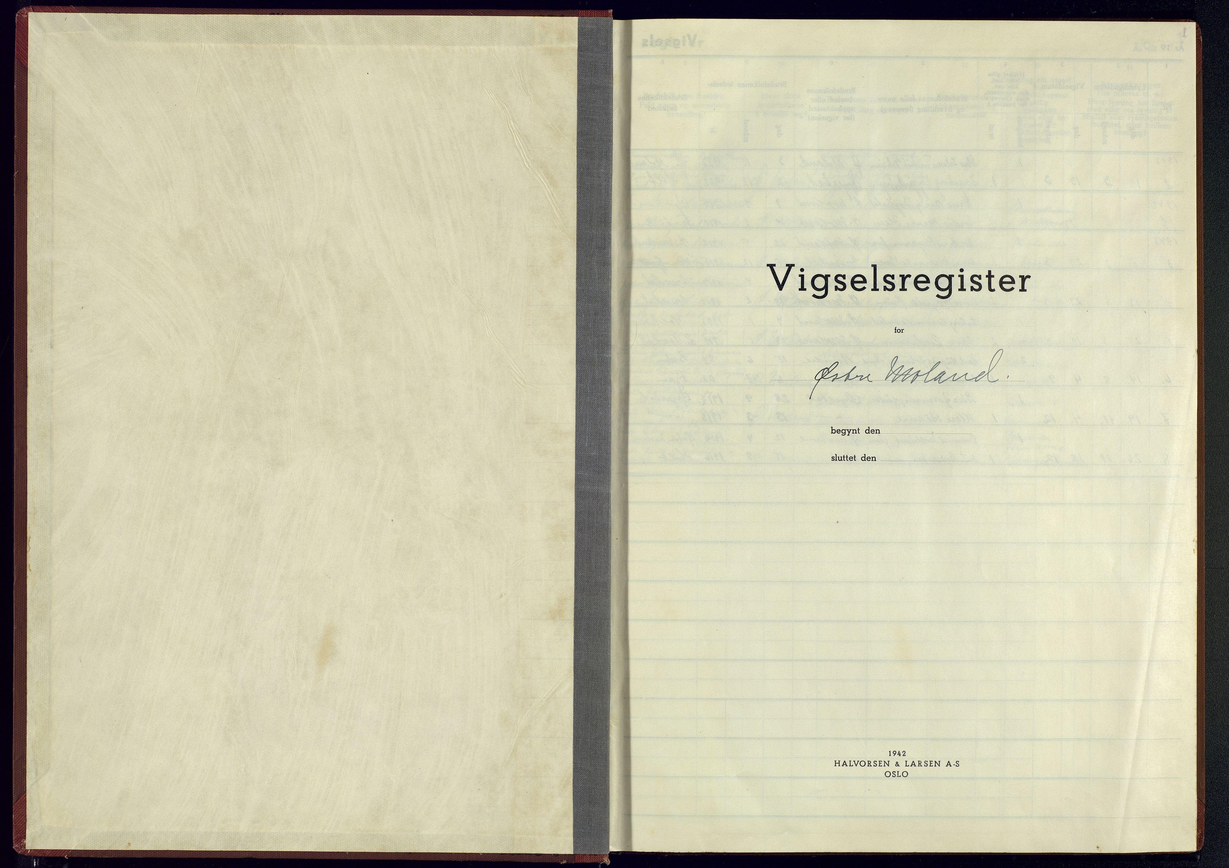 Austre Moland sokneprestkontor, SAK/1111-0001/J/Jb/L0004: Vigselsregister nr. A-VI-20, 1943-1944