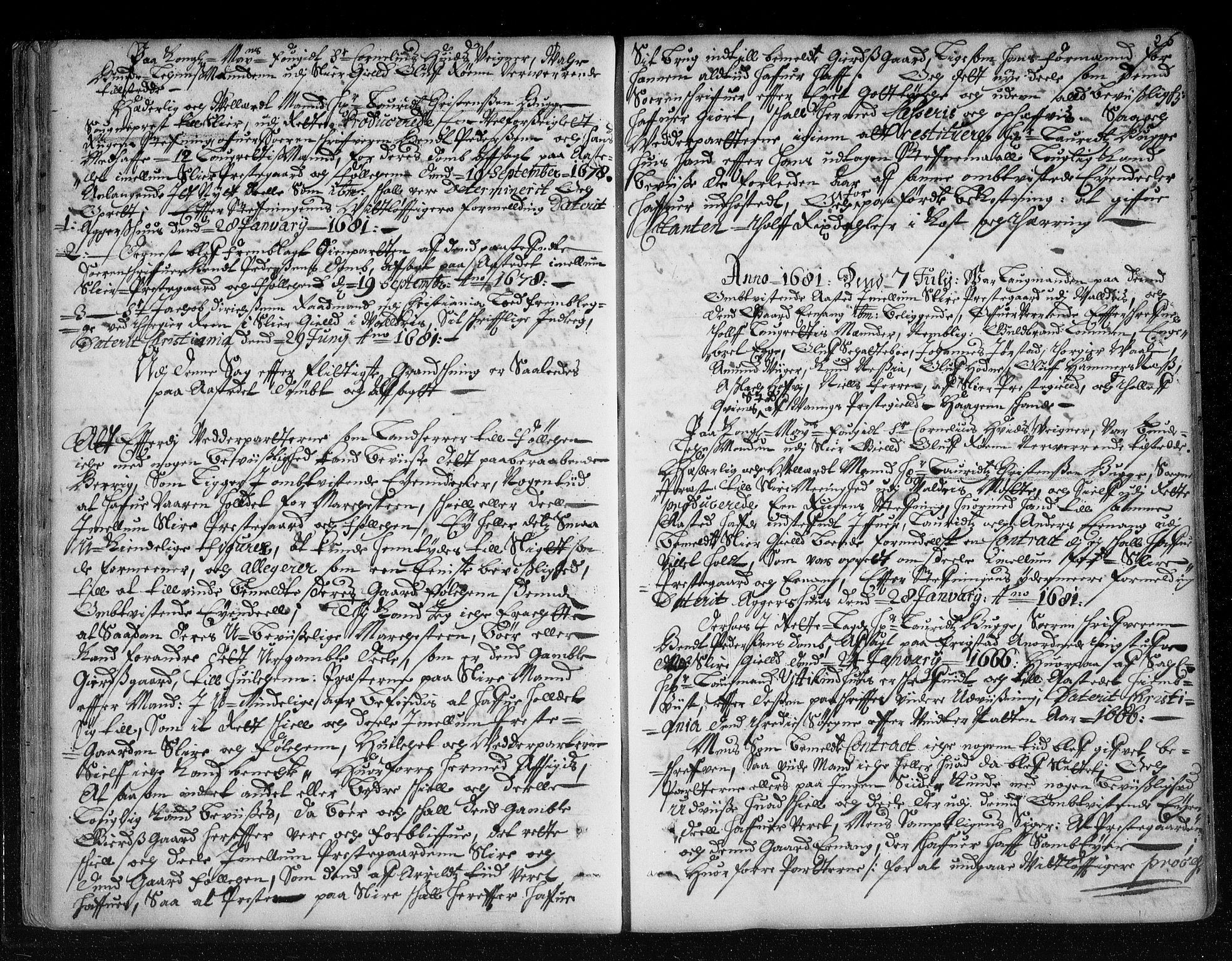 Christiania lagting, AV/SAO-A-11131/F/Fa/L0008: Tingbok, 1680-1689, s. 25b-26a