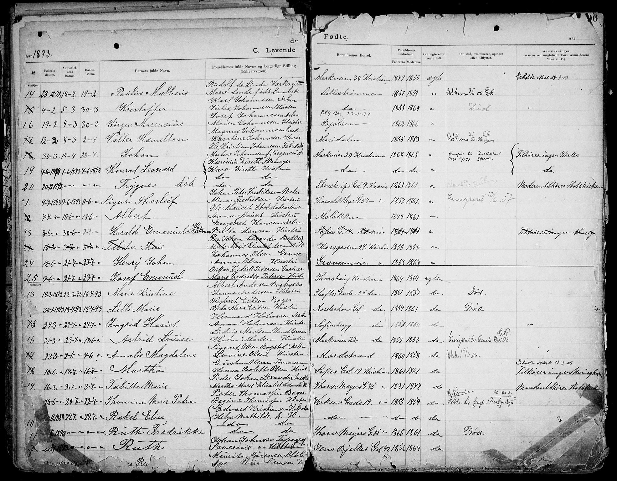 Første Metodistkirke Oslo -  menighetsprotokoller, AV/SAO-PAO-0067/F/L0004: Dissenterprotokoll nr. 4, 1892-1927, s. 96