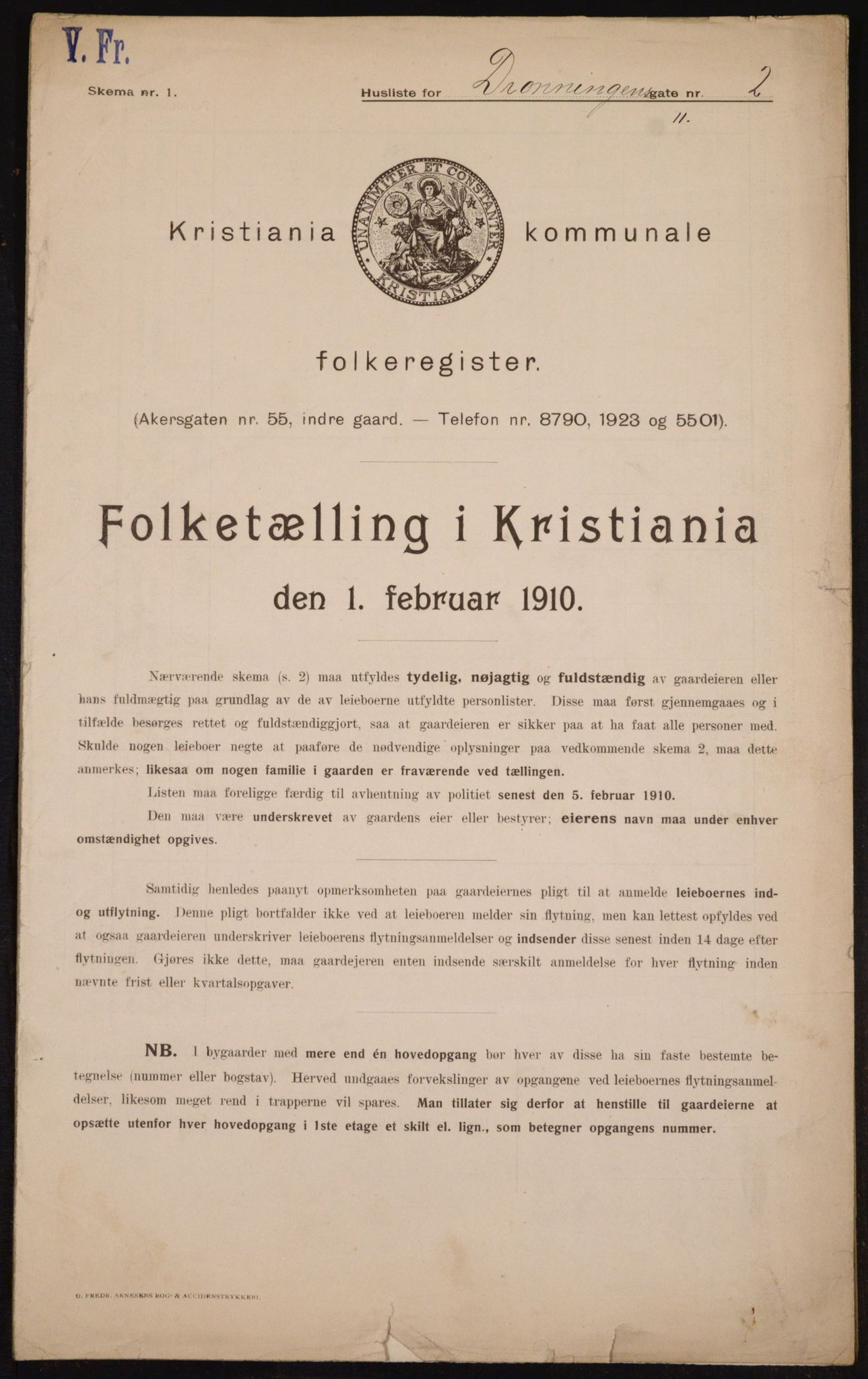 OBA, Kommunal folketelling 1.2.1910 for Kristiania, 1910, s. 16313
