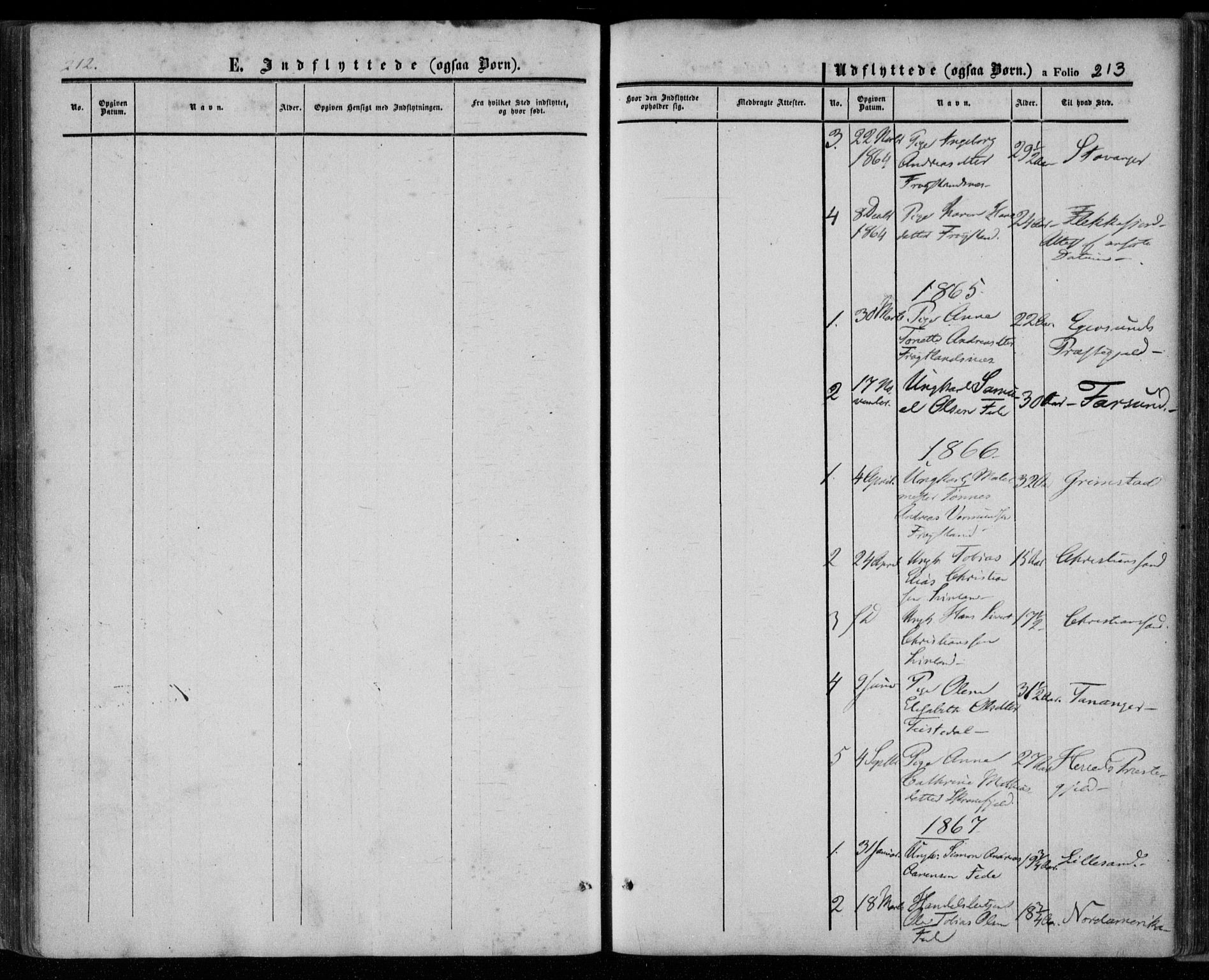 Kvinesdal sokneprestkontor, SAK/1111-0026/F/Fa/Faa/L0002: Ministerialbok nr. A 2, 1850-1876, s. 213