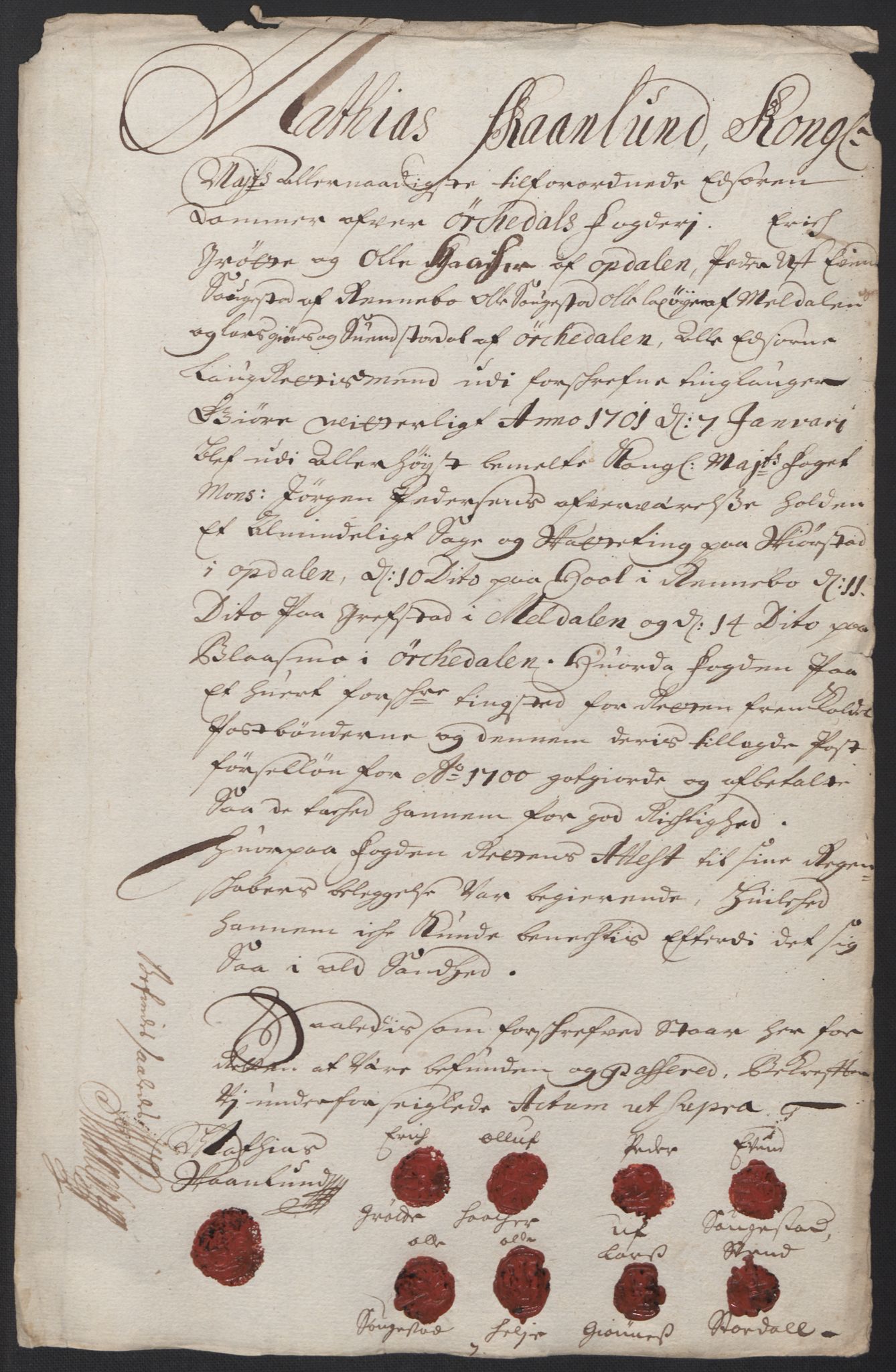 Rentekammeret inntil 1814, Reviderte regnskaper, Fogderegnskap, AV/RA-EA-4092/R60/L3950: Fogderegnskap Orkdal og Gauldal, 1700, s. 206