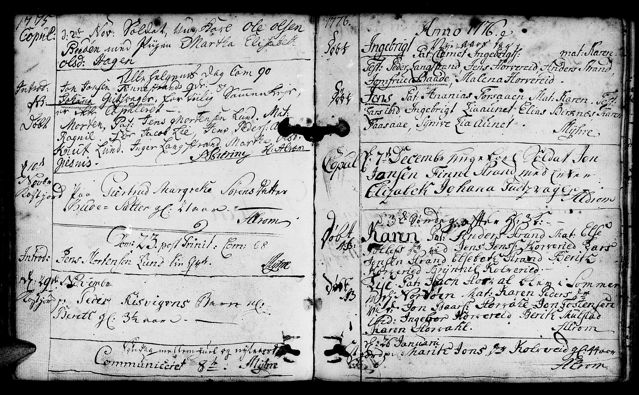 Ministerialprotokoller, klokkerbøker og fødselsregistre - Nord-Trøndelag, AV/SAT-A-1458/780/L0632: Ministerialbok nr. 780A01, 1736-1786