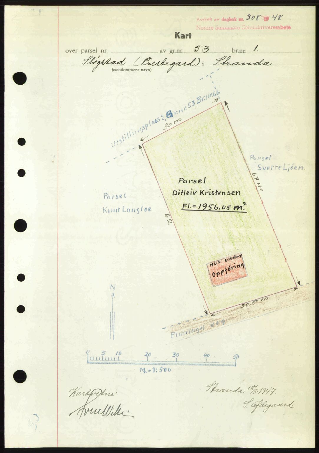 Nordre Sunnmøre sorenskriveri, AV/SAT-A-0006/1/2/2C/2Ca: Pantebok nr. A27, 1948-1948, Dagboknr: 308/1948