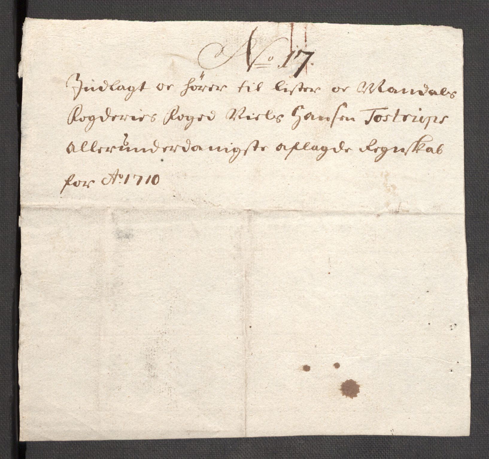 Rentekammeret inntil 1814, Reviderte regnskaper, Fogderegnskap, RA/EA-4092/R43/L2553: Fogderegnskap Lista og Mandal, 1710, s. 64