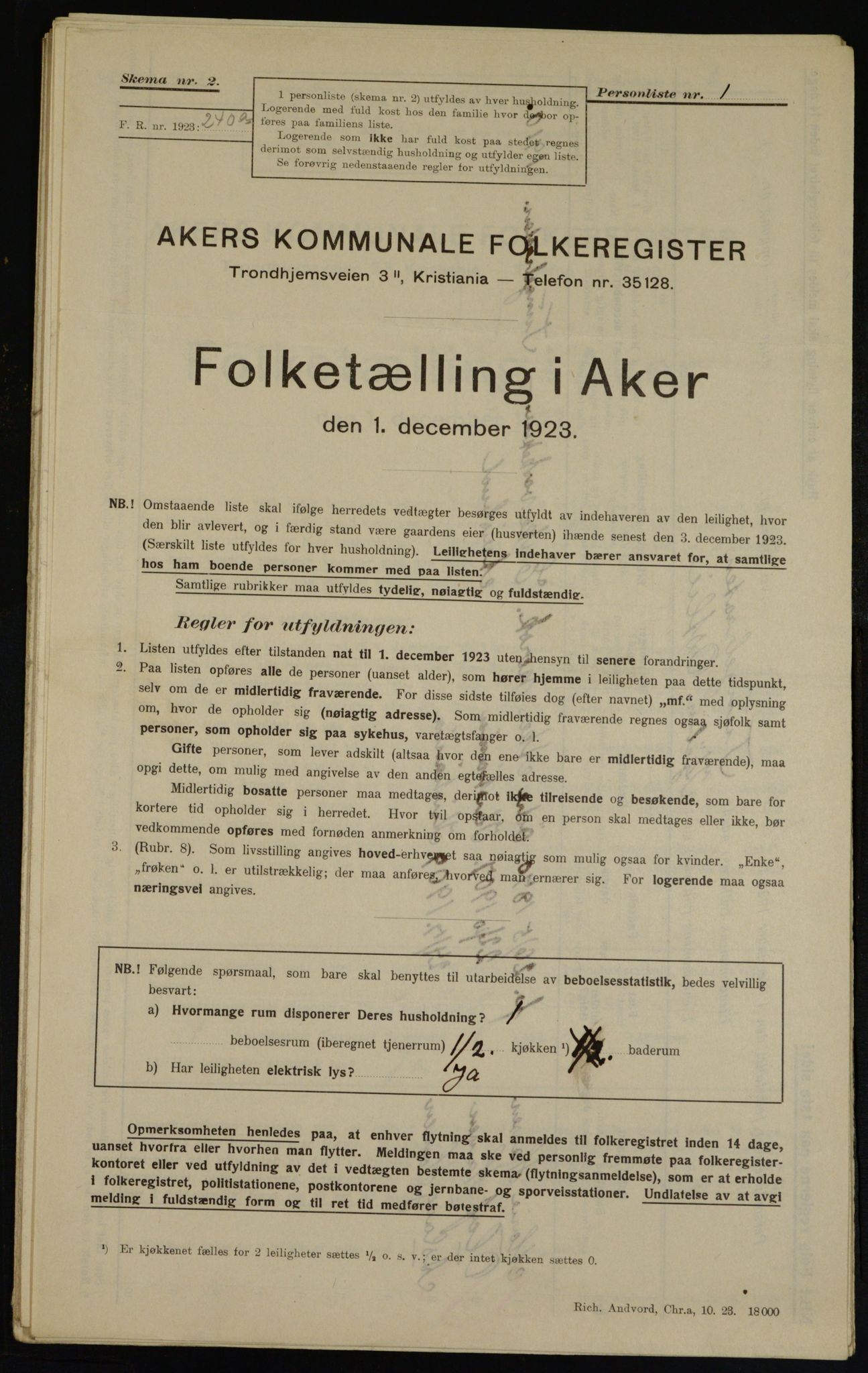 , Kommunal folketelling 1.12.1923 for Aker, 1923, s. 38072