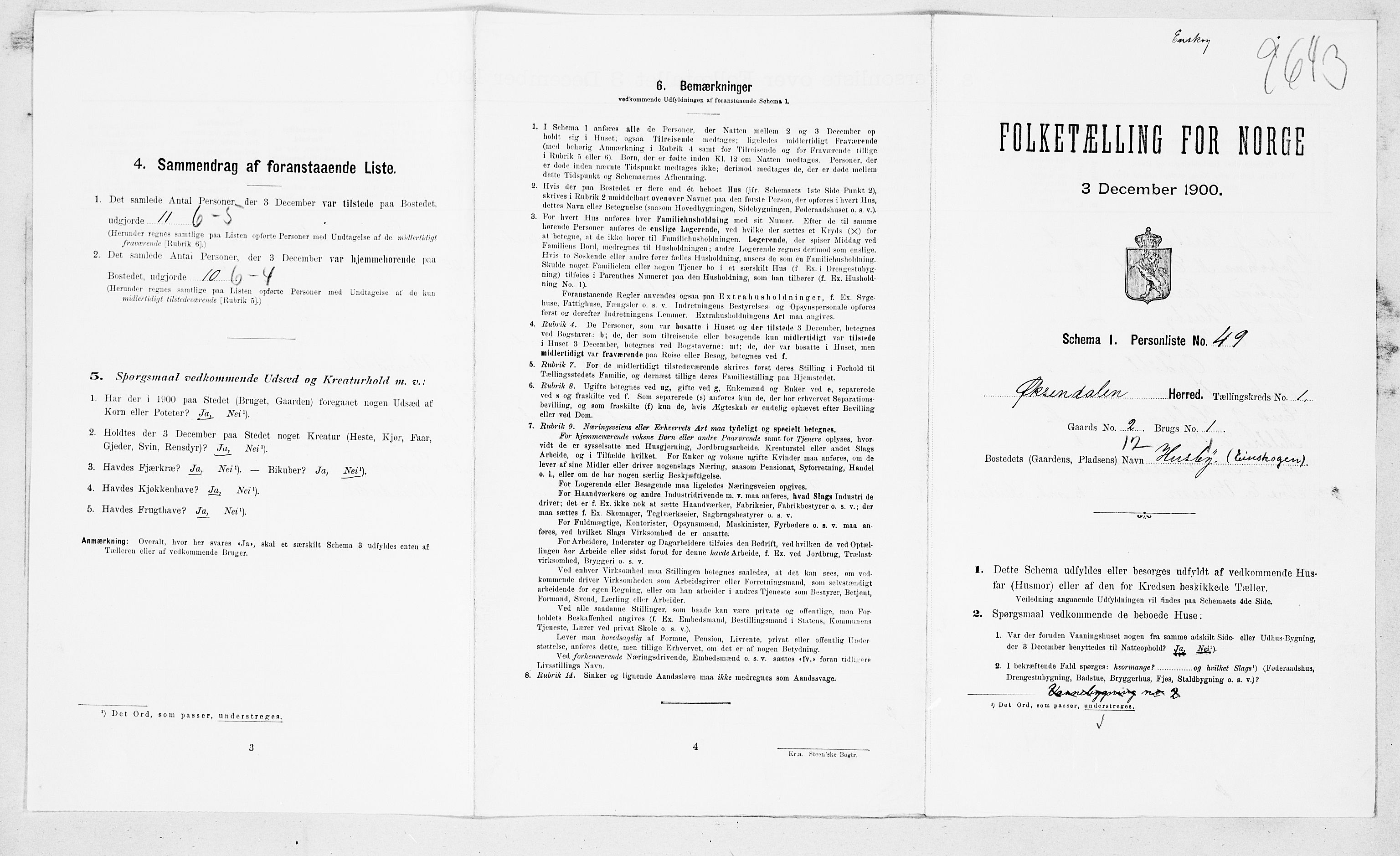 SAT, Folketelling 1900 for 1561 Øksendal herred, 1900, s. 14