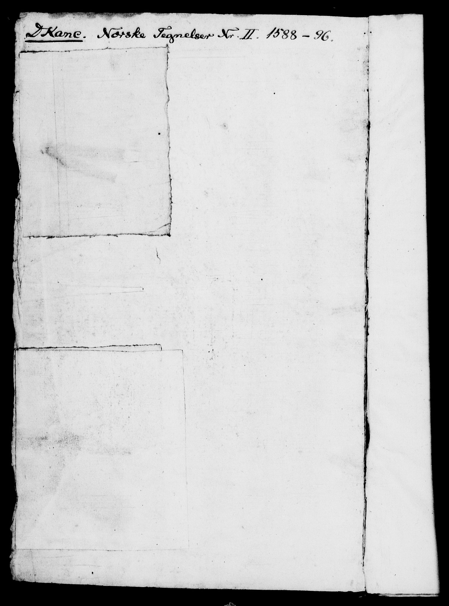 Danske Kanselli 1572-1799, RA/EA-3023/F/Fc/Fca/Fcab/L0002: Norske tegnelser (mikrofilm), 1588-1596