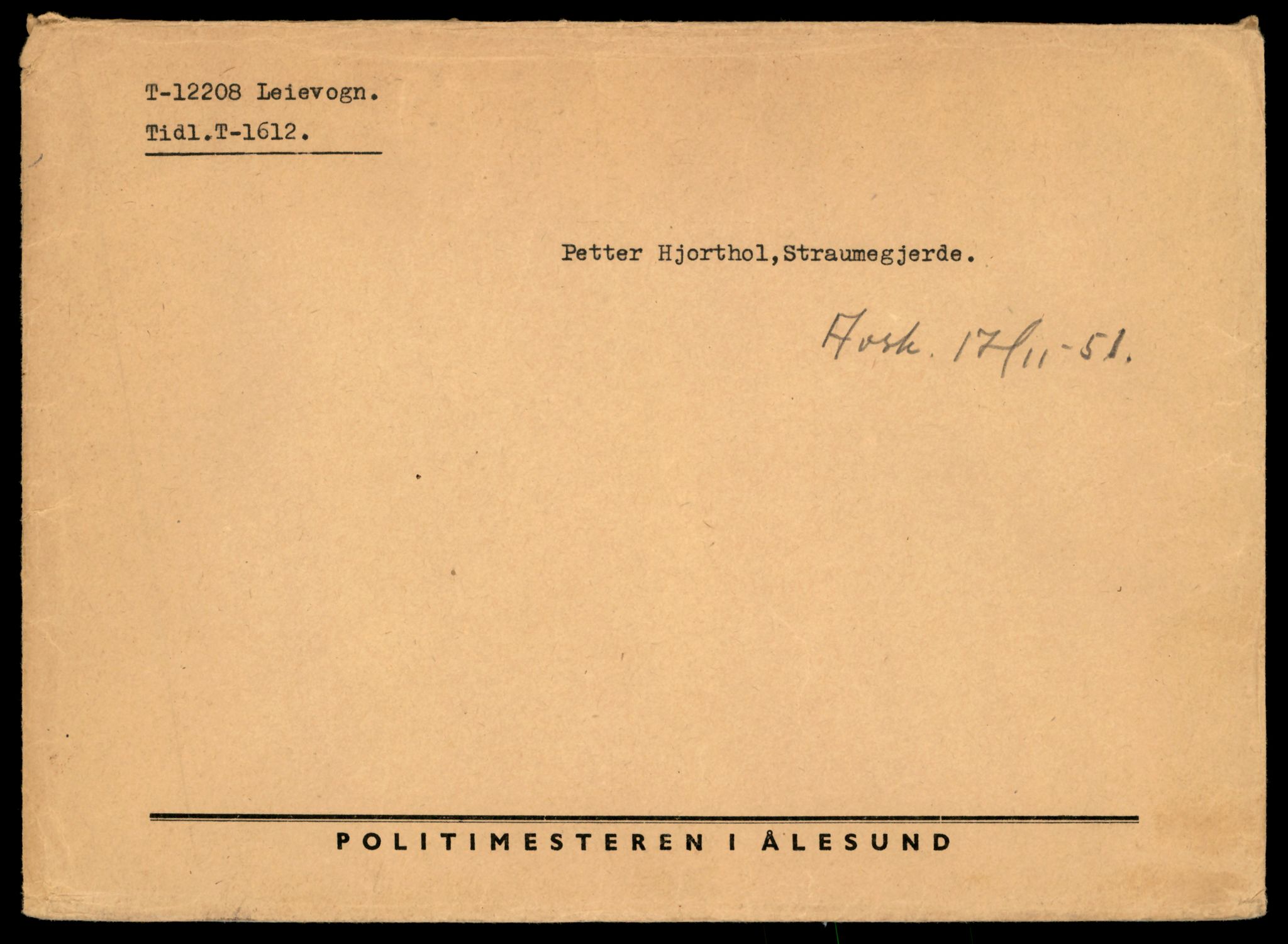 Møre og Romsdal vegkontor - Ålesund trafikkstasjon, AV/SAT-A-4099/F/Fe/L0033: Registreringskort for kjøretøy T 12151 - T 12474, 1927-1998, s. 1495