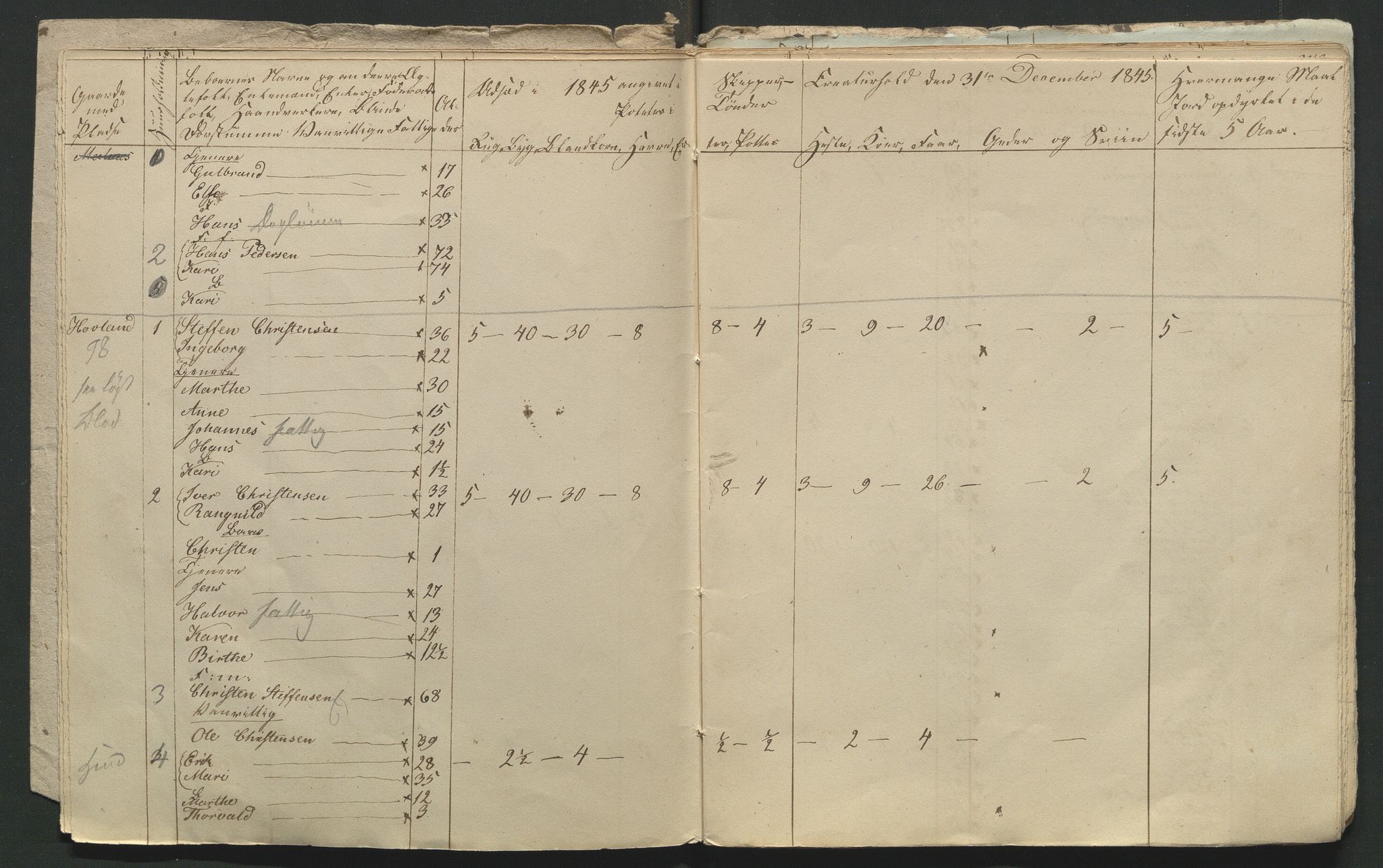 SAH, Lokaliasamlingen for Hedmark og Oppland fylker m.v.: Folketellingen 1845 for Jevnaker prestegjeld, 1845, s. 105