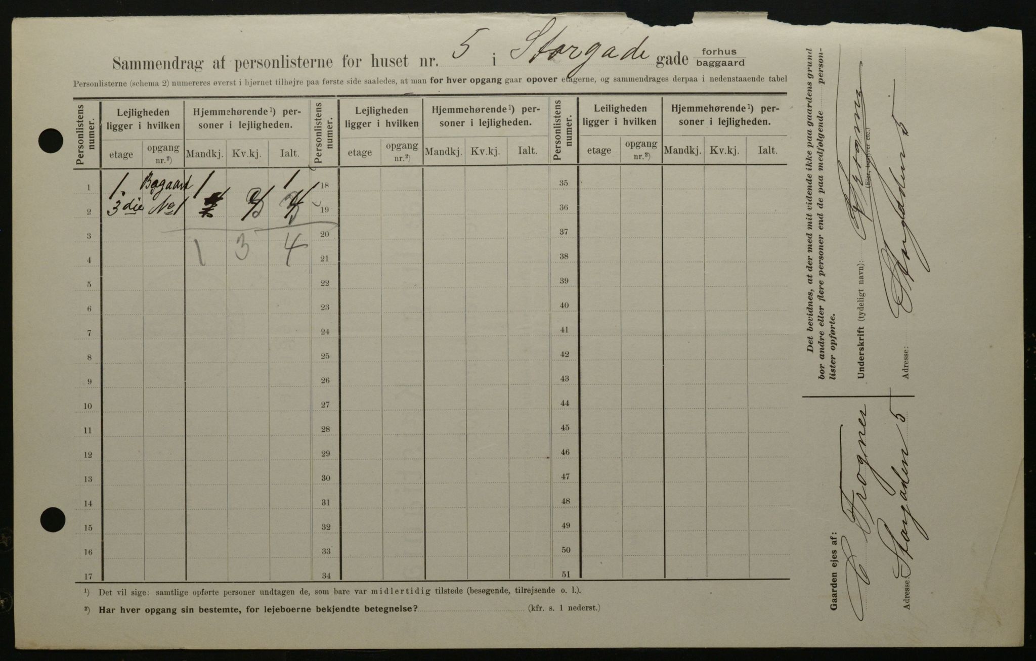 OBA, Kommunal folketelling 1.2.1908 for Kristiania kjøpstad, 1908, s. 92481