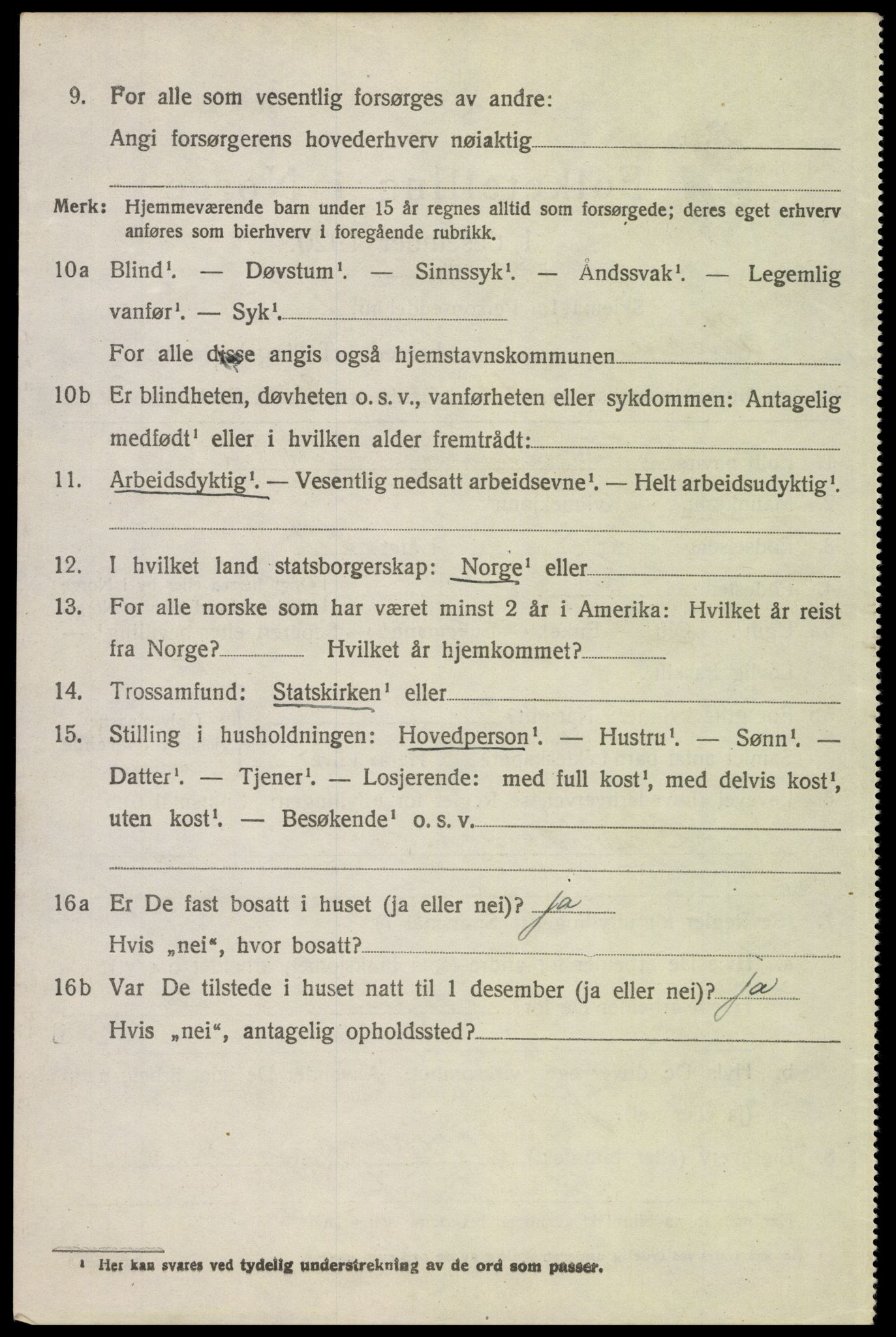 SAH, Folketelling 1920 for 0440 Kvikne herred, 1920, s. 1603