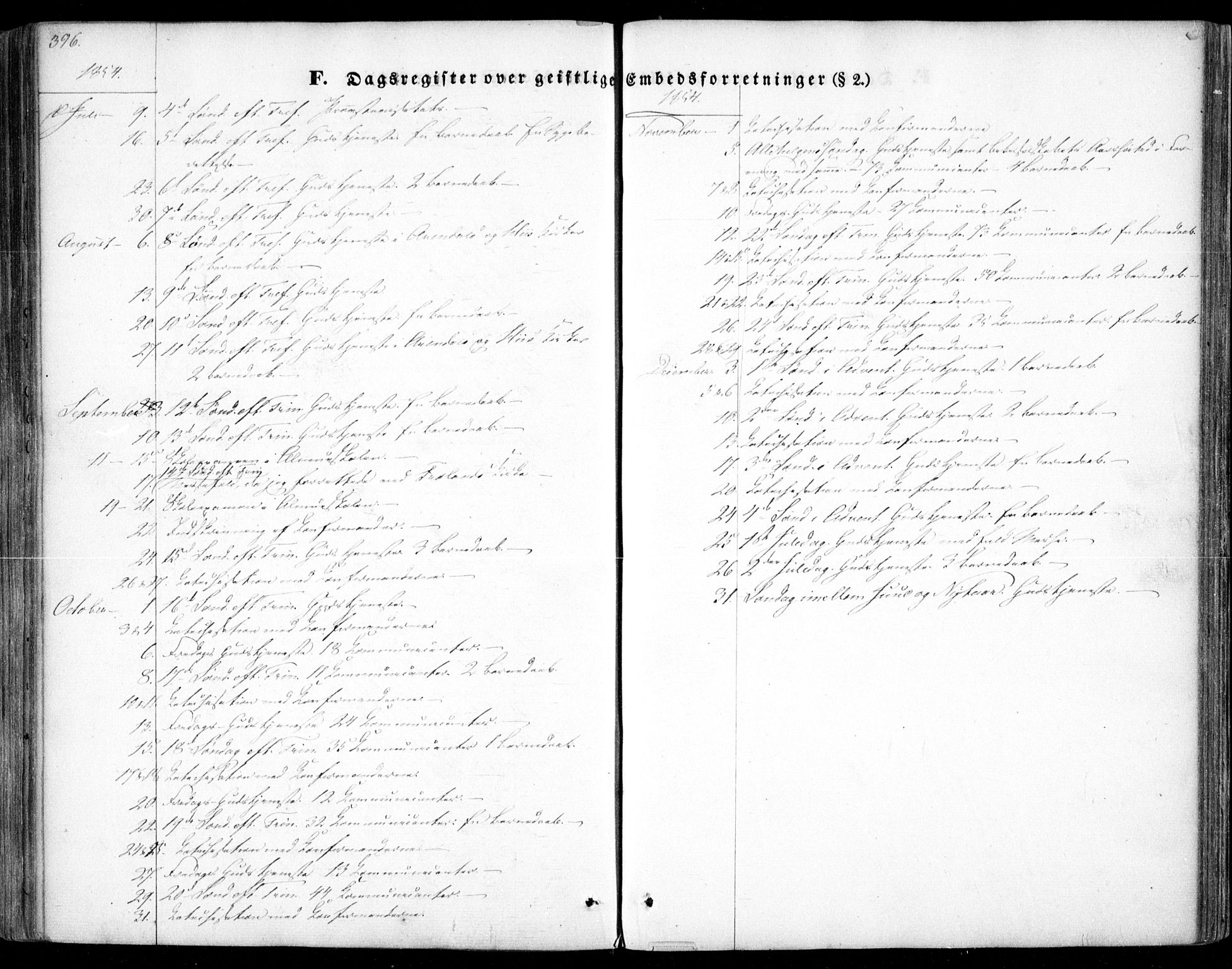 Arendal sokneprestkontor, Trefoldighet, SAK/1111-0040/F/Fa/L0005: Ministerialbok nr. A 5, 1838-1854, s. 396