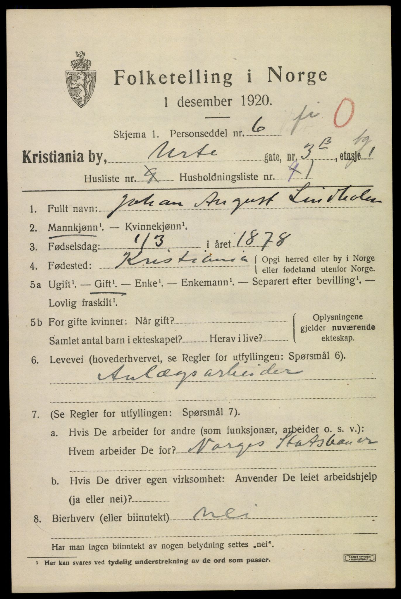 SAO, Folketelling 1920 for 0301 Kristiania kjøpstad, 1920, s. 620639