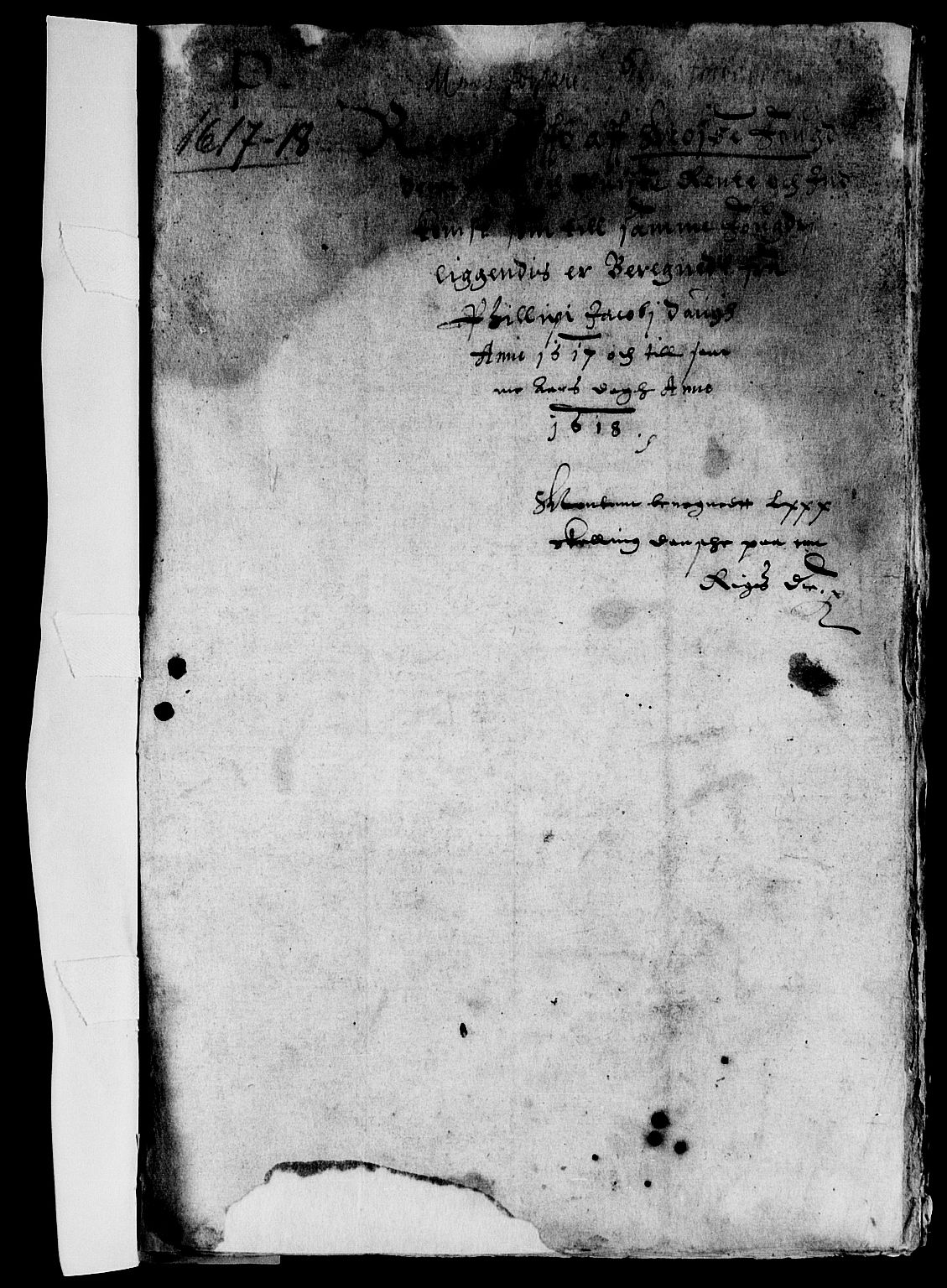 Rentekammeret inntil 1814, Reviderte regnskaper, Lensregnskaper, AV/RA-EA-5023/R/Rb/Rba/L0042: Akershus len, 1617-1618