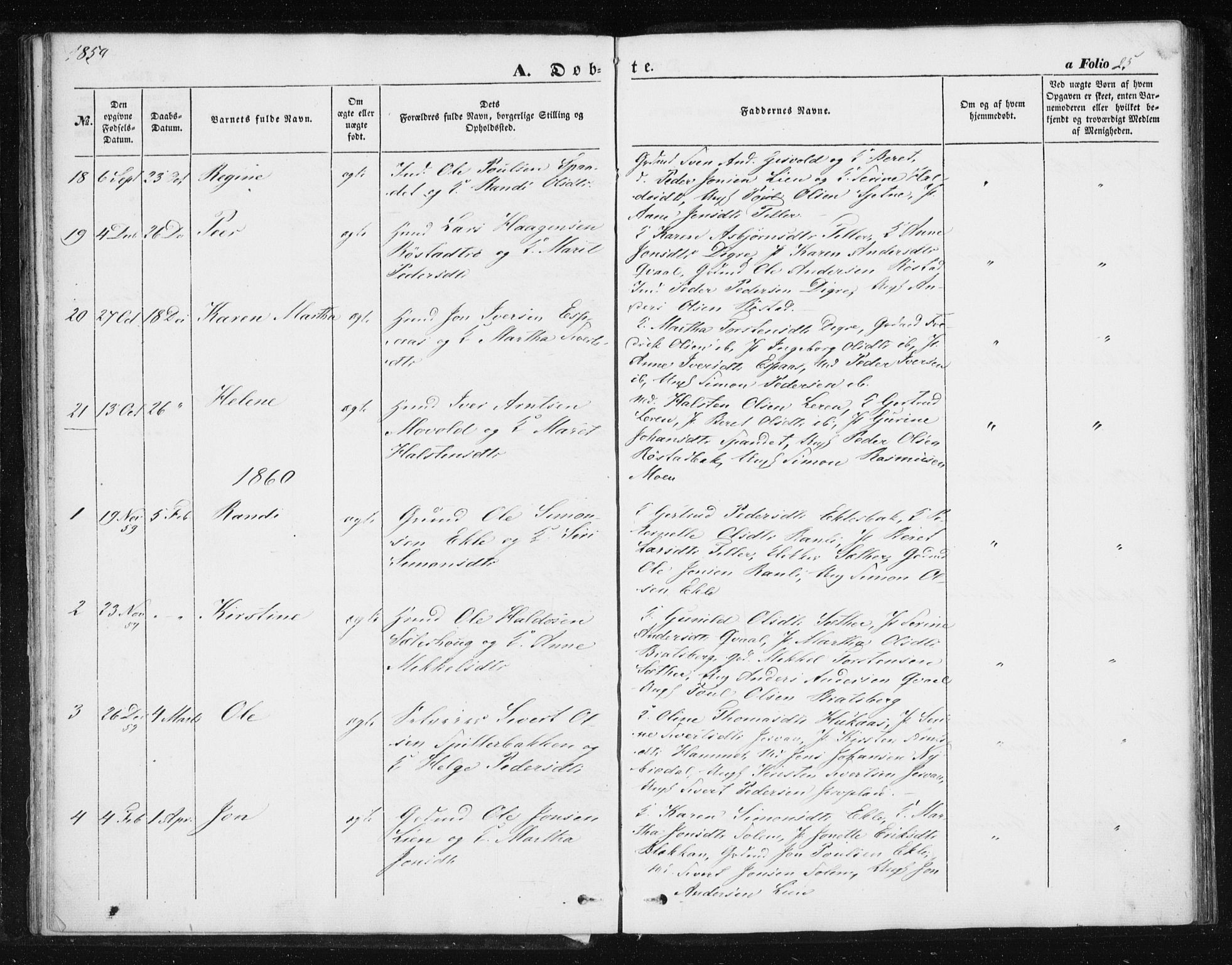 Ministerialprotokoller, klokkerbøker og fødselsregistre - Sør-Trøndelag, AV/SAT-A-1456/608/L0332: Ministerialbok nr. 608A01, 1848-1861, s. 25